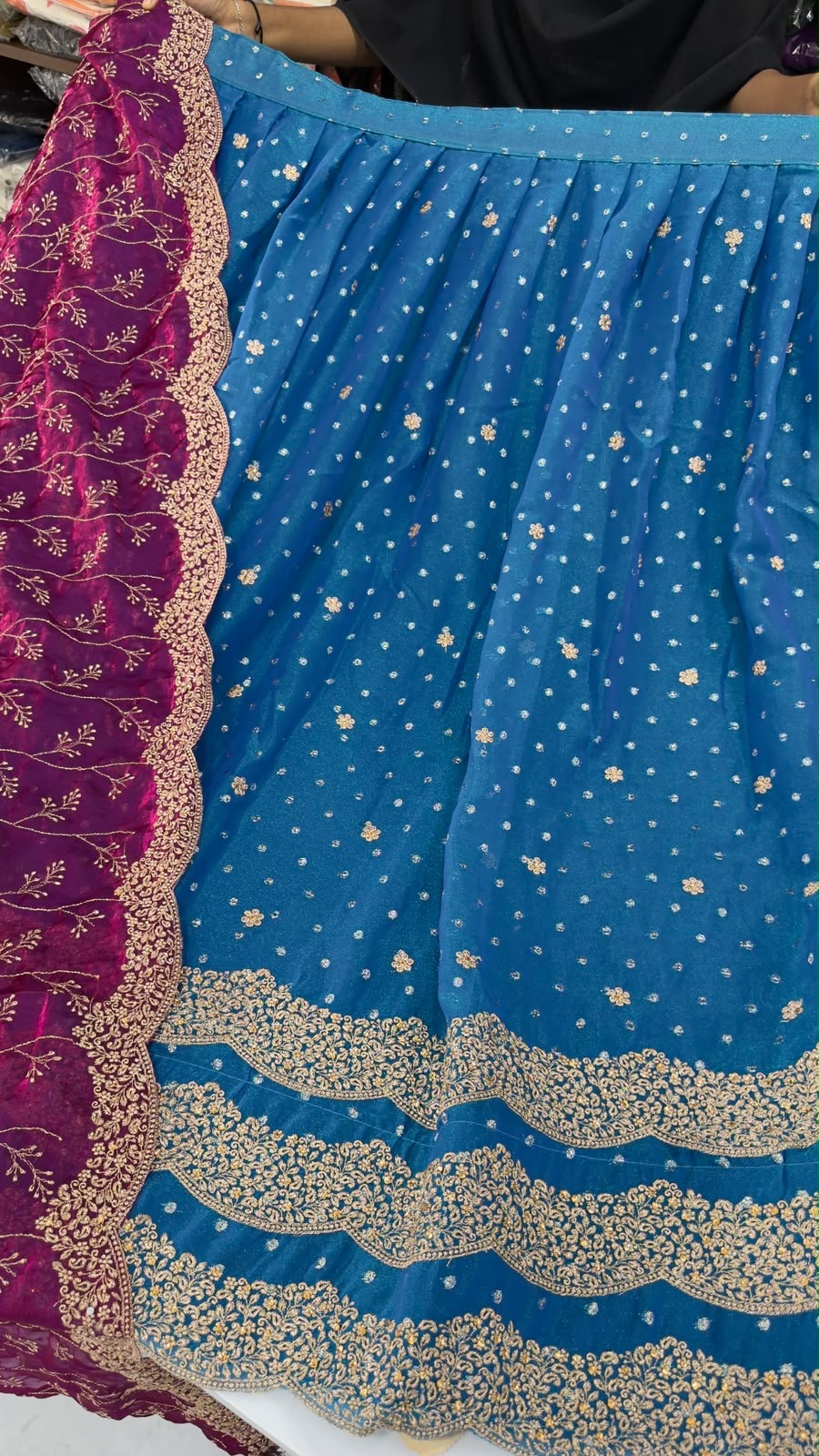 Heavy embroidery work party wear lehengas