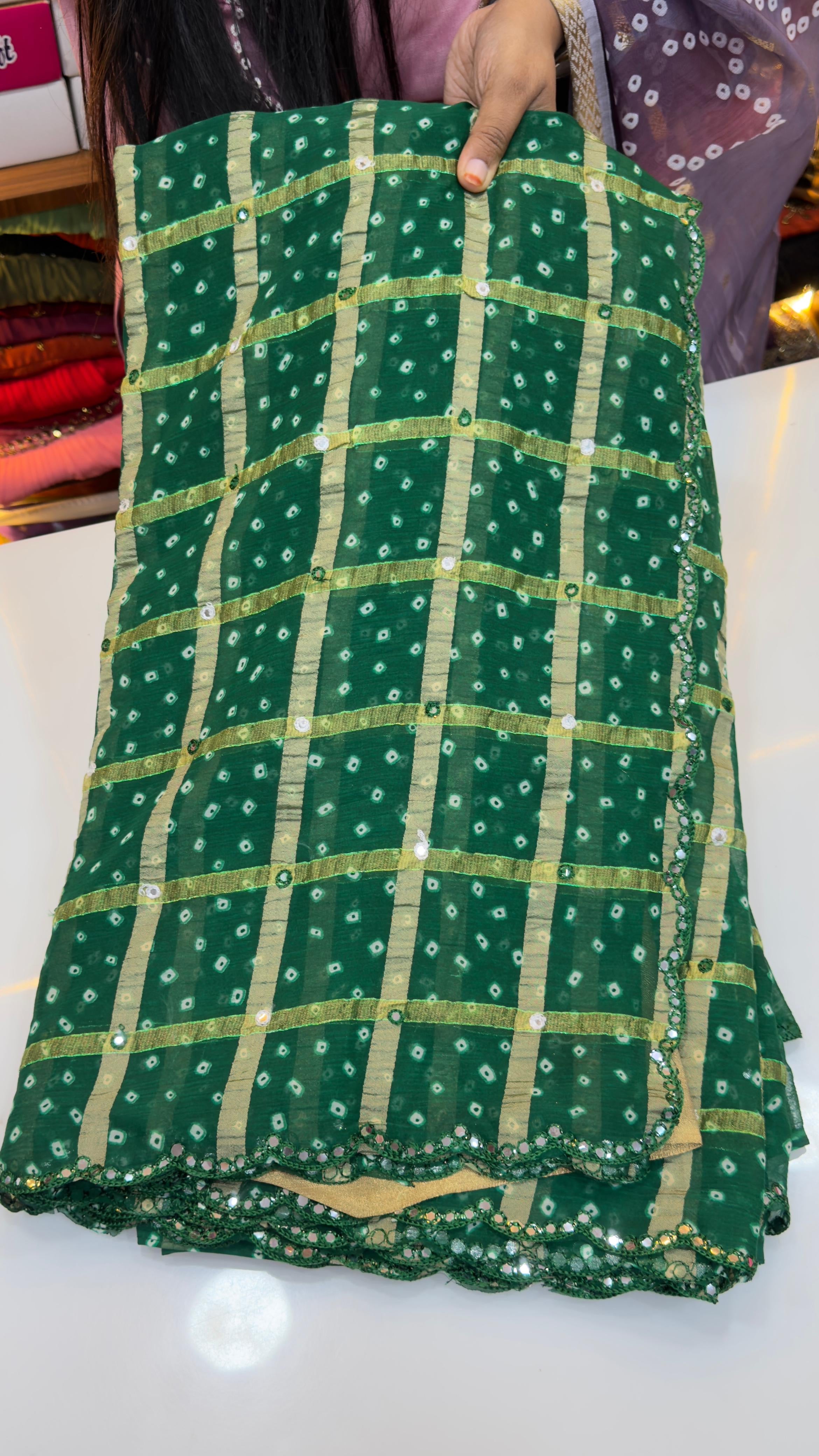 Bhandhani georgette sarees