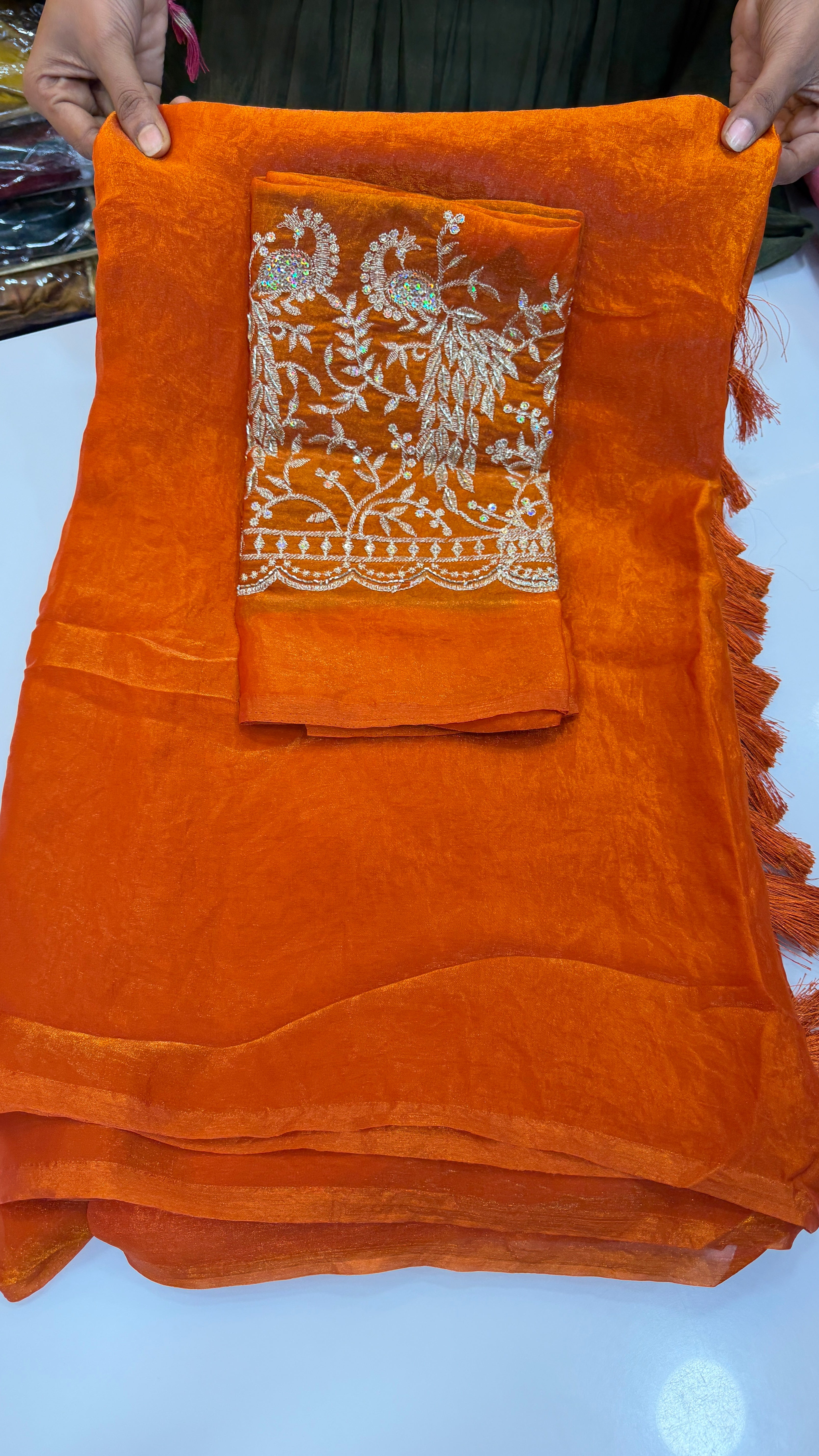 Space silk party saree