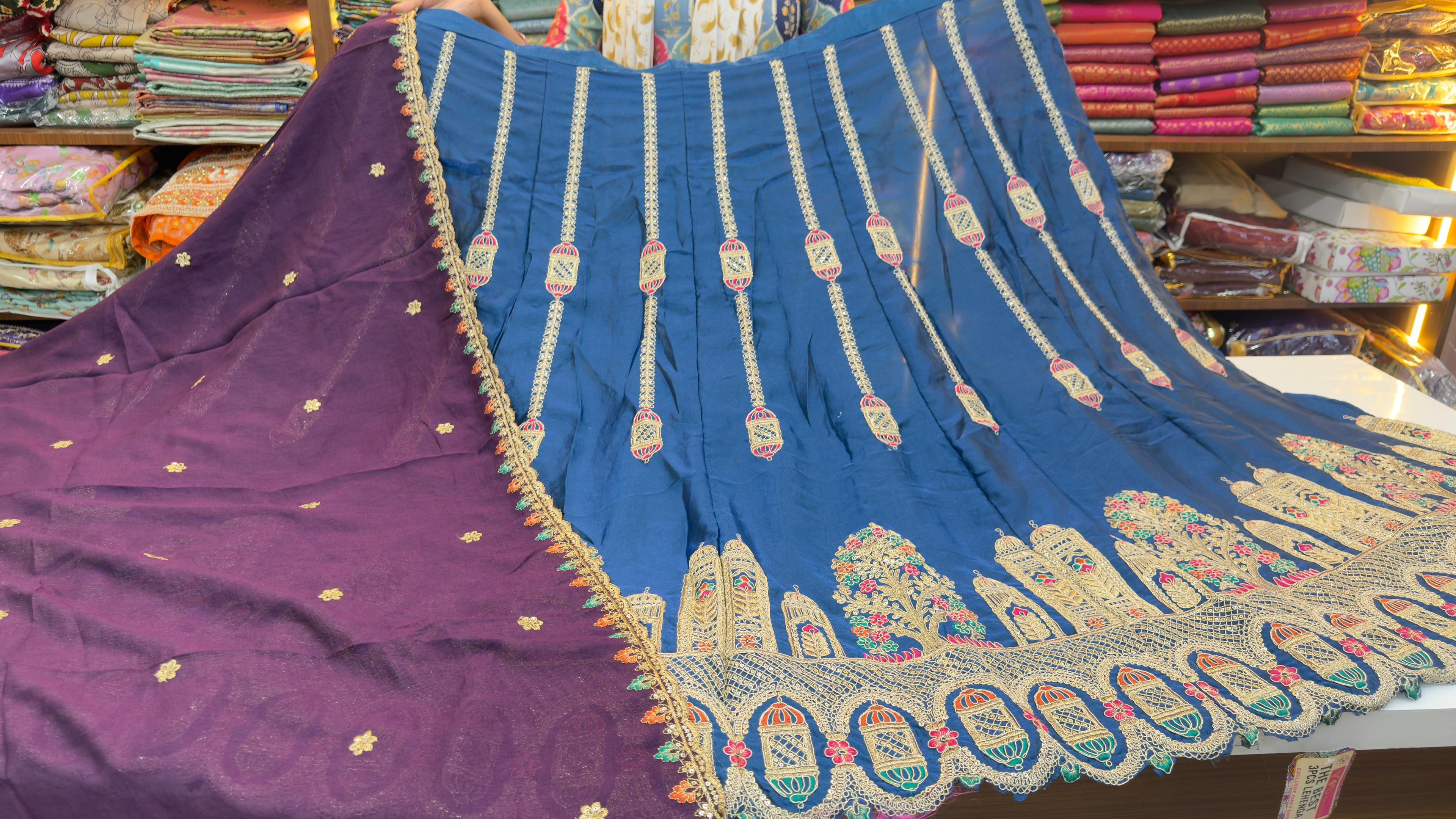 Space silk lehengas