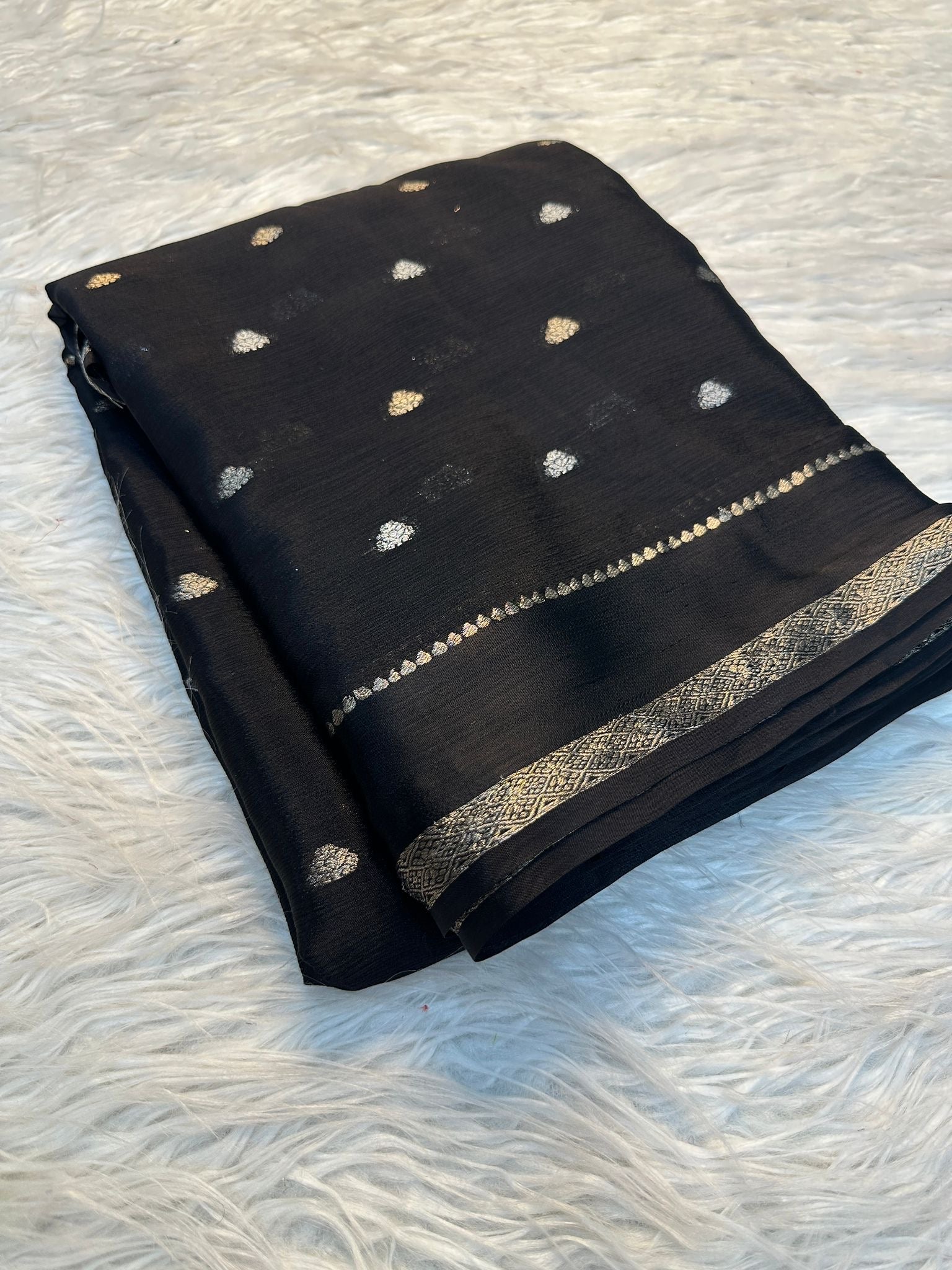 Pure chinon viscose saree