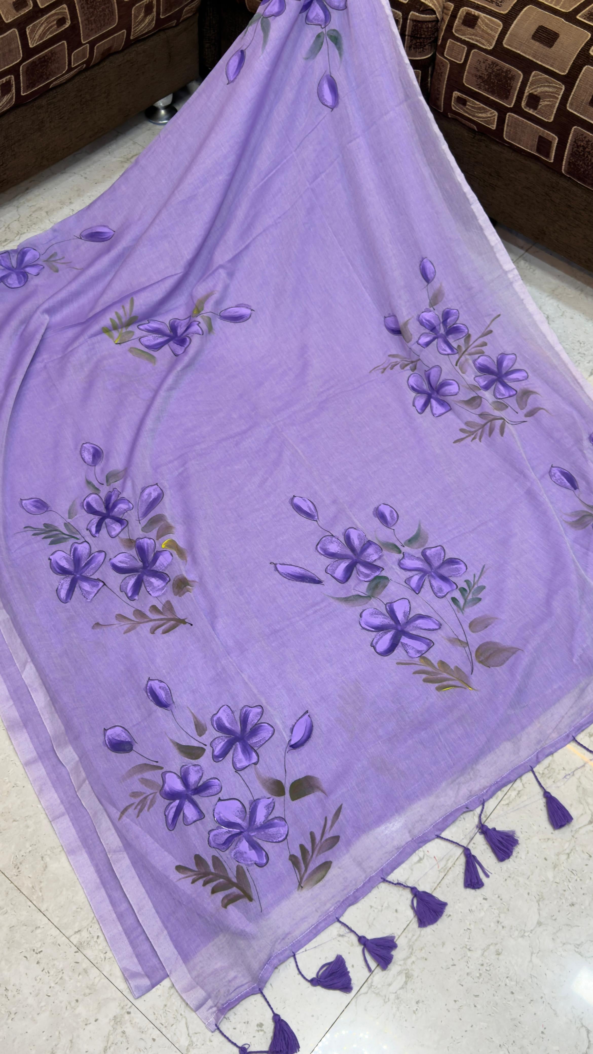 Hand paint Mul cotton
