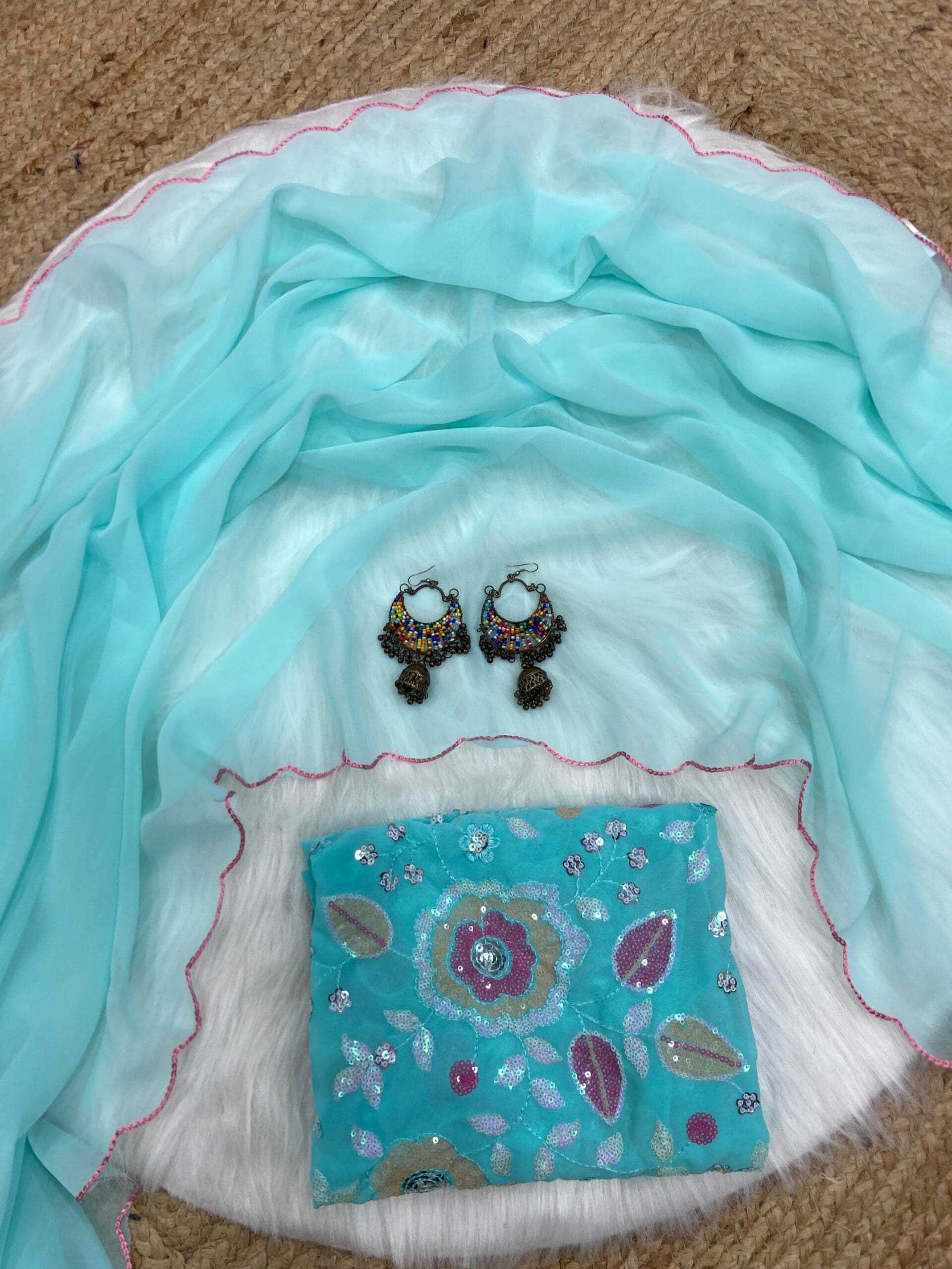 Exclusive Designer blouse concept Georgette sarees
