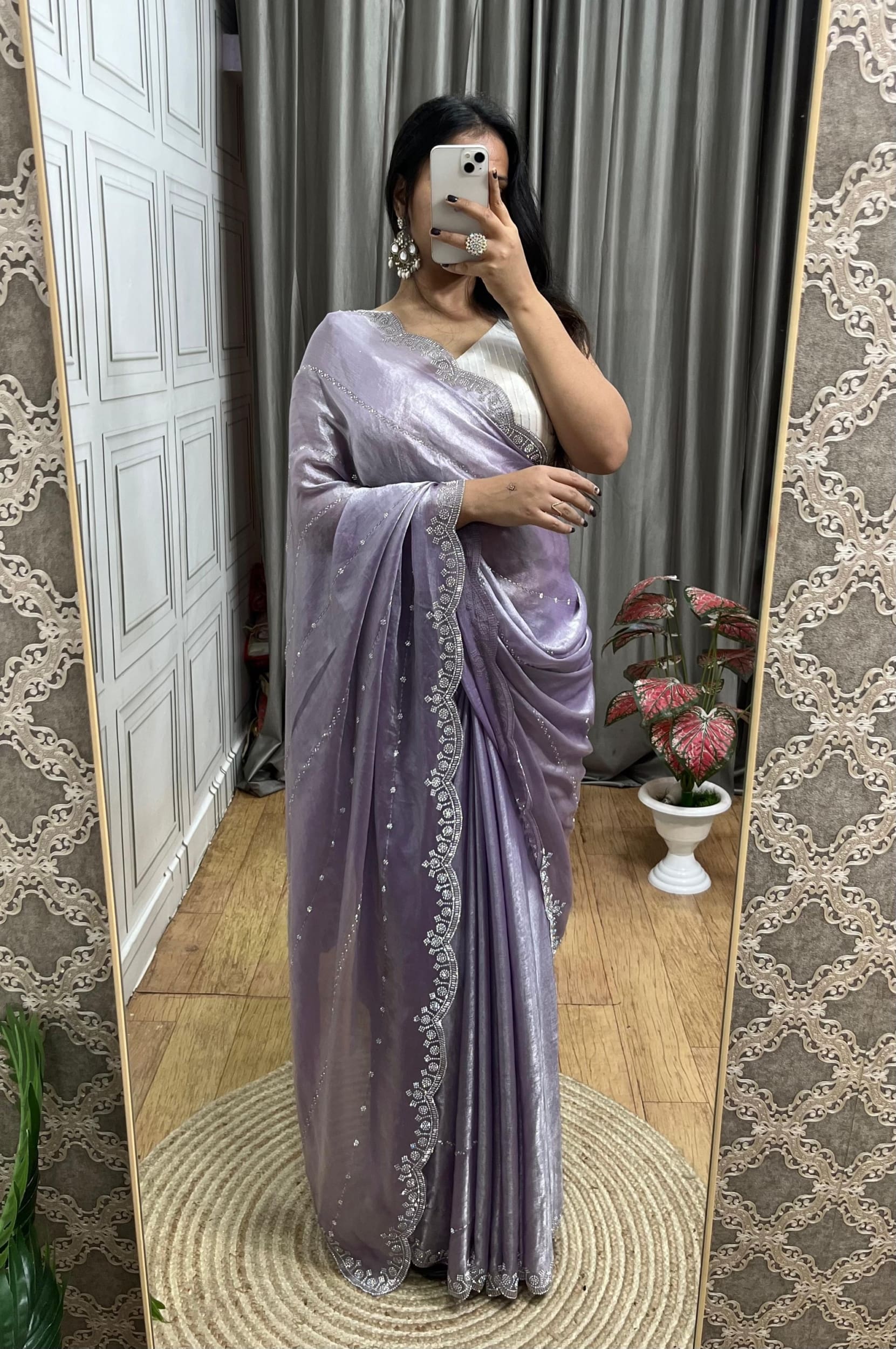 Satin Party wear saree