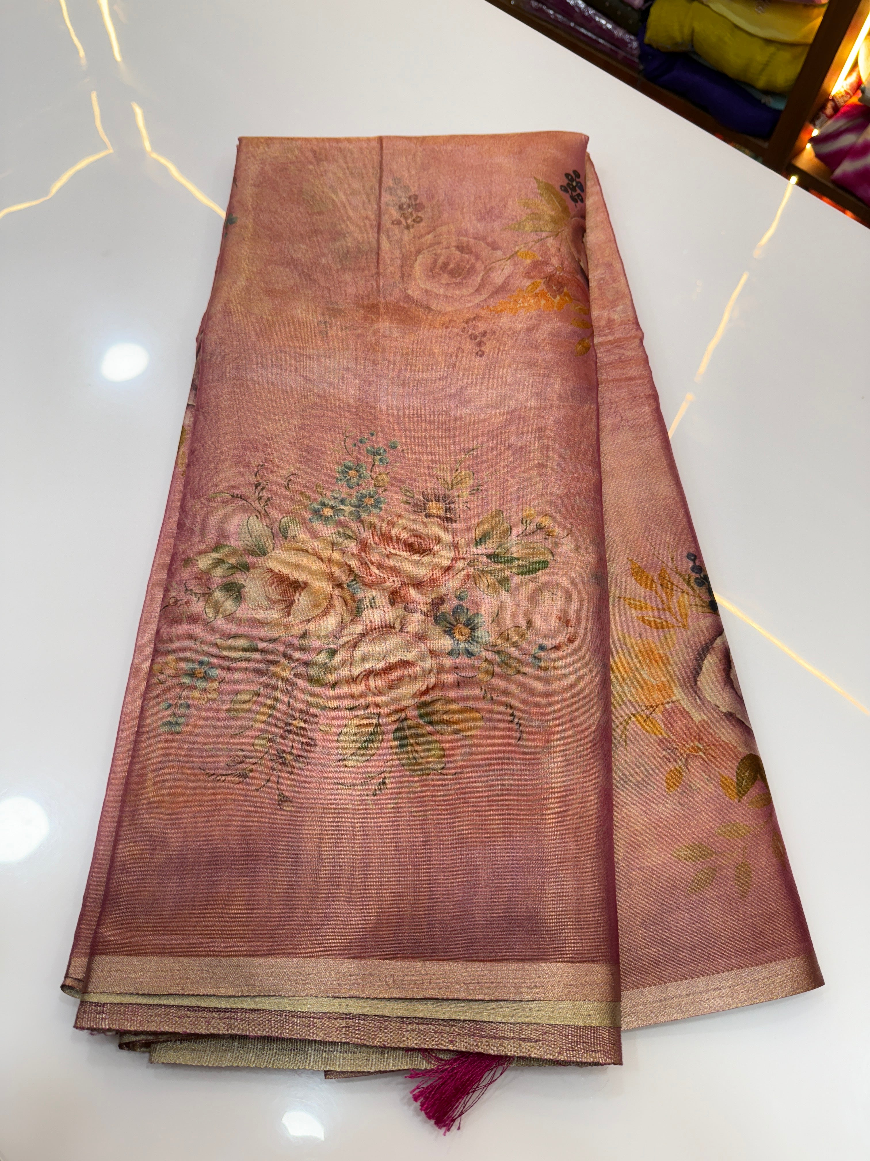 Soft Floral Organza