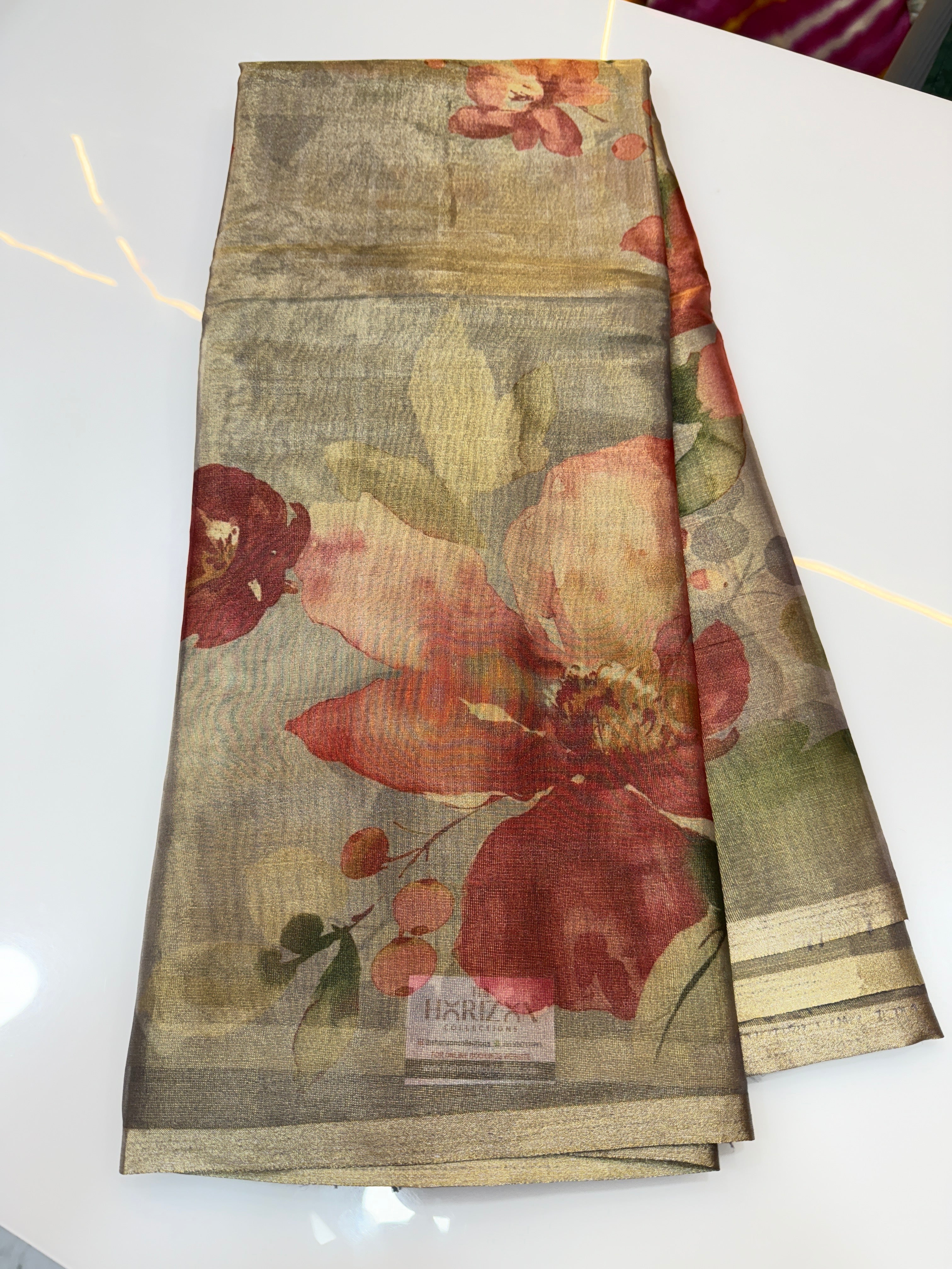 Soft Floral Organza Saree
