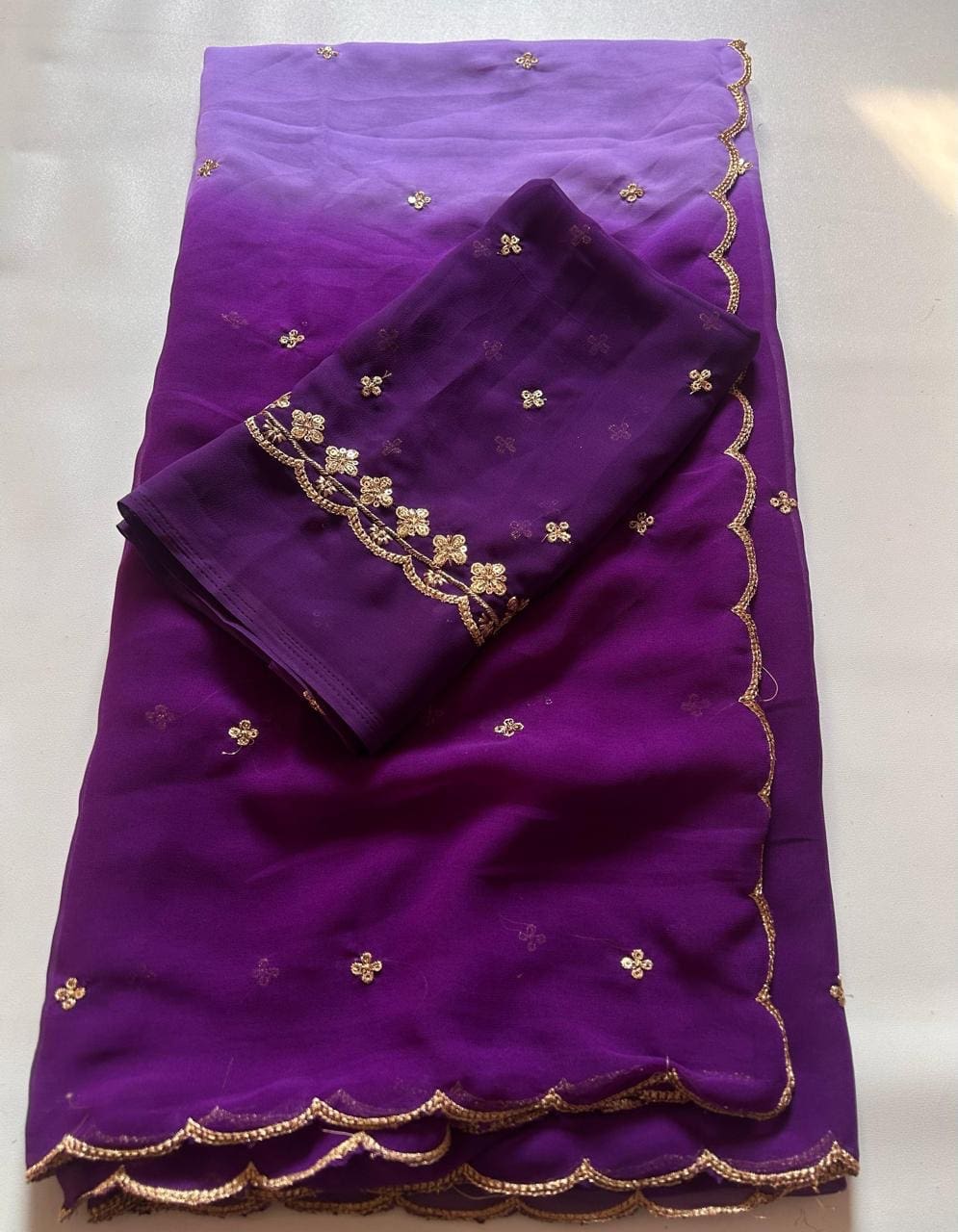 Dual Shade party wear saree