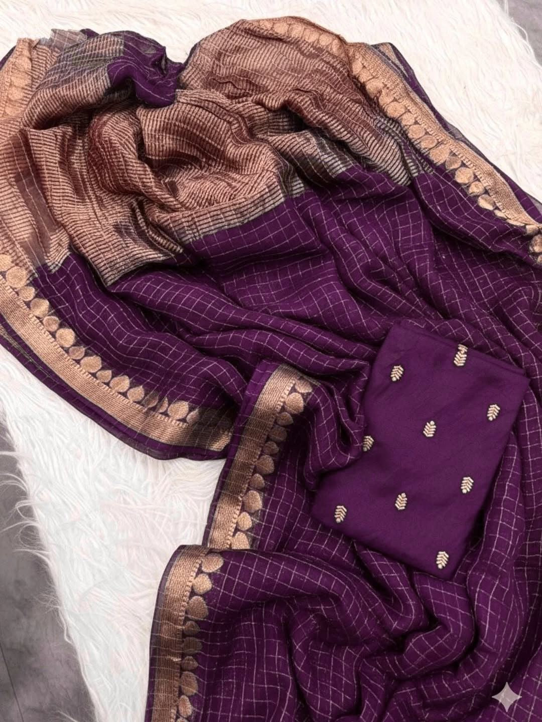 Viscose Georgette Saree With Viscose Blouse