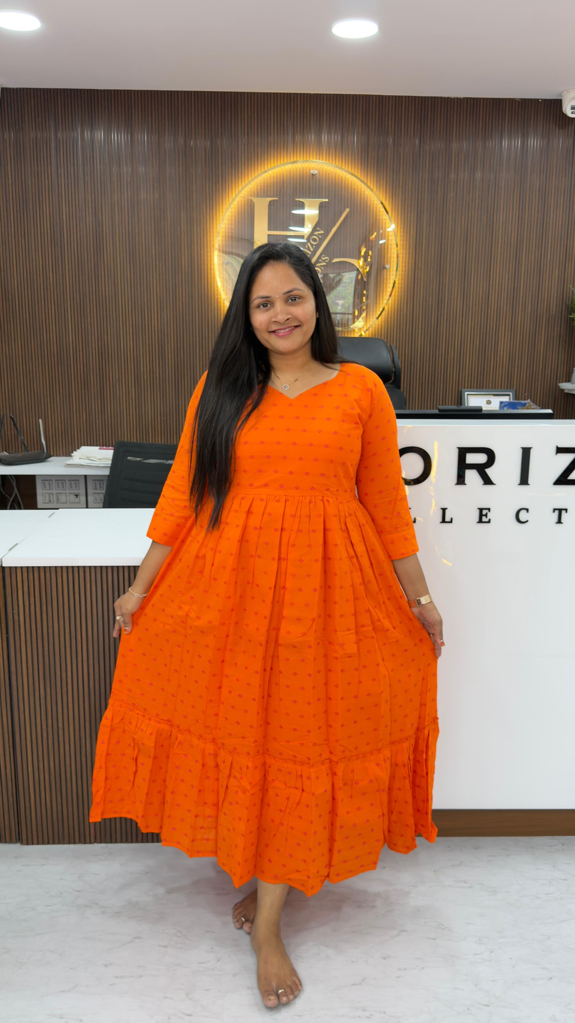 Pure cotton jamdhani frocks