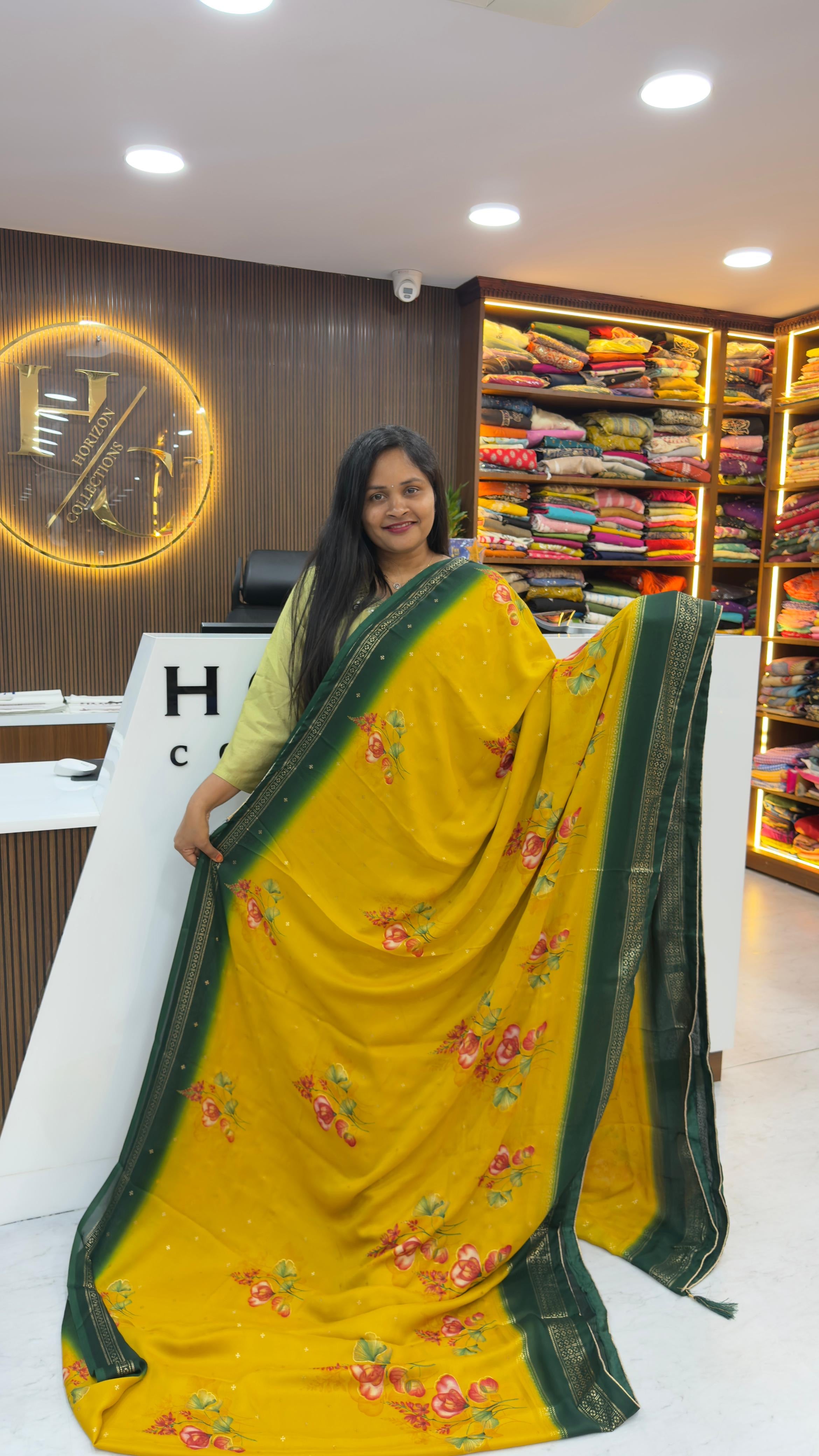 Pre BookingChiffon sarees with piping