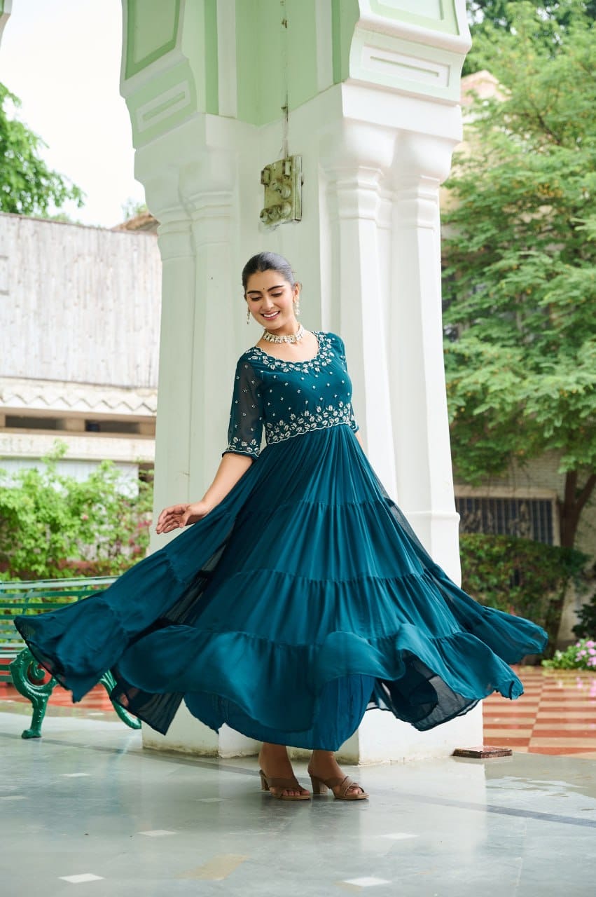 Long gown with beads work – The Horizon Collections