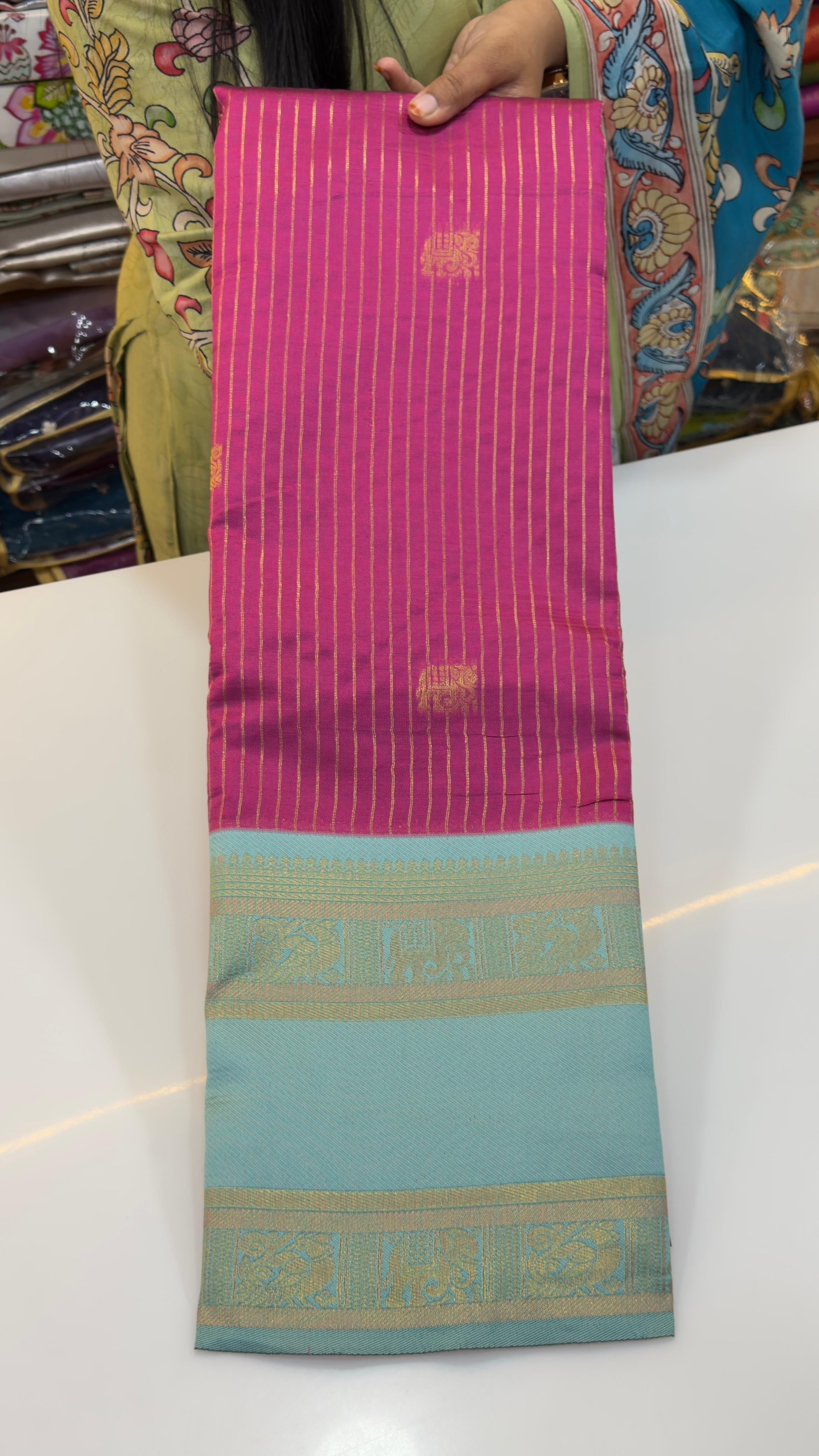 Gadwal inspired semi Patti sarees