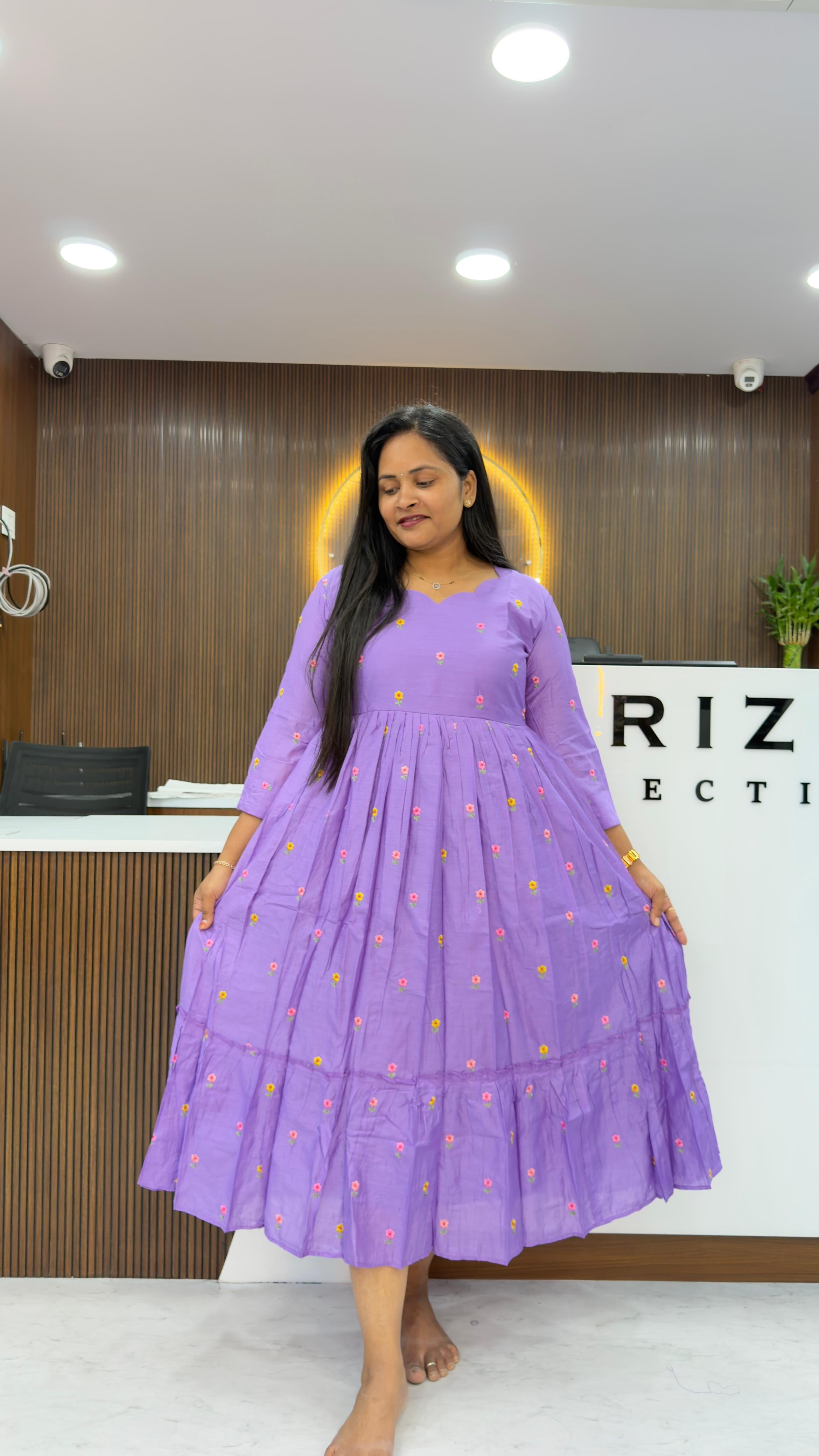 Mul Chanderi customised frocks