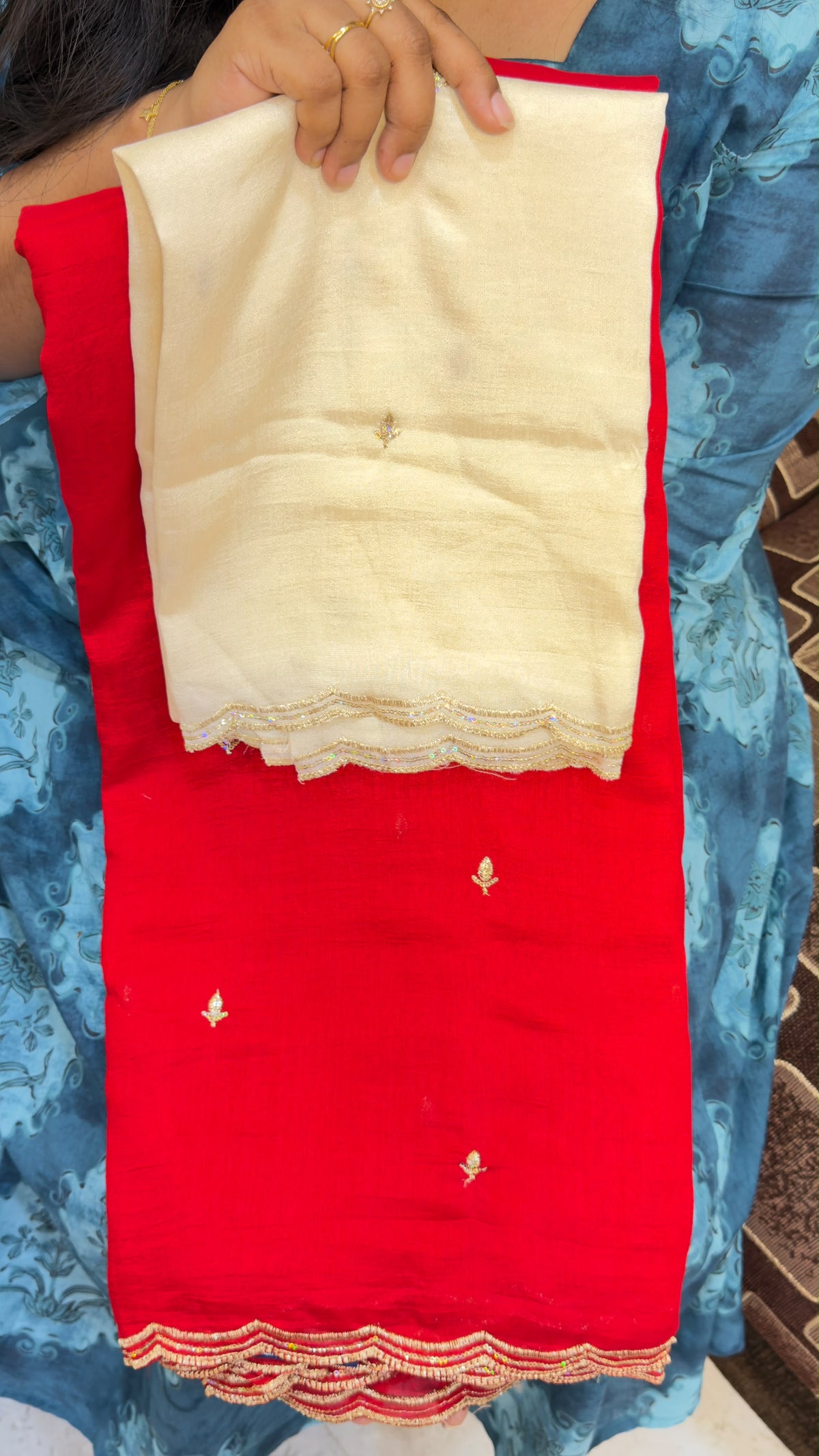 Vichitra silk sarees with blouse