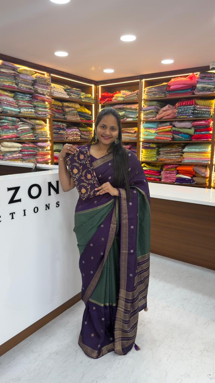 Russian crepe sarees