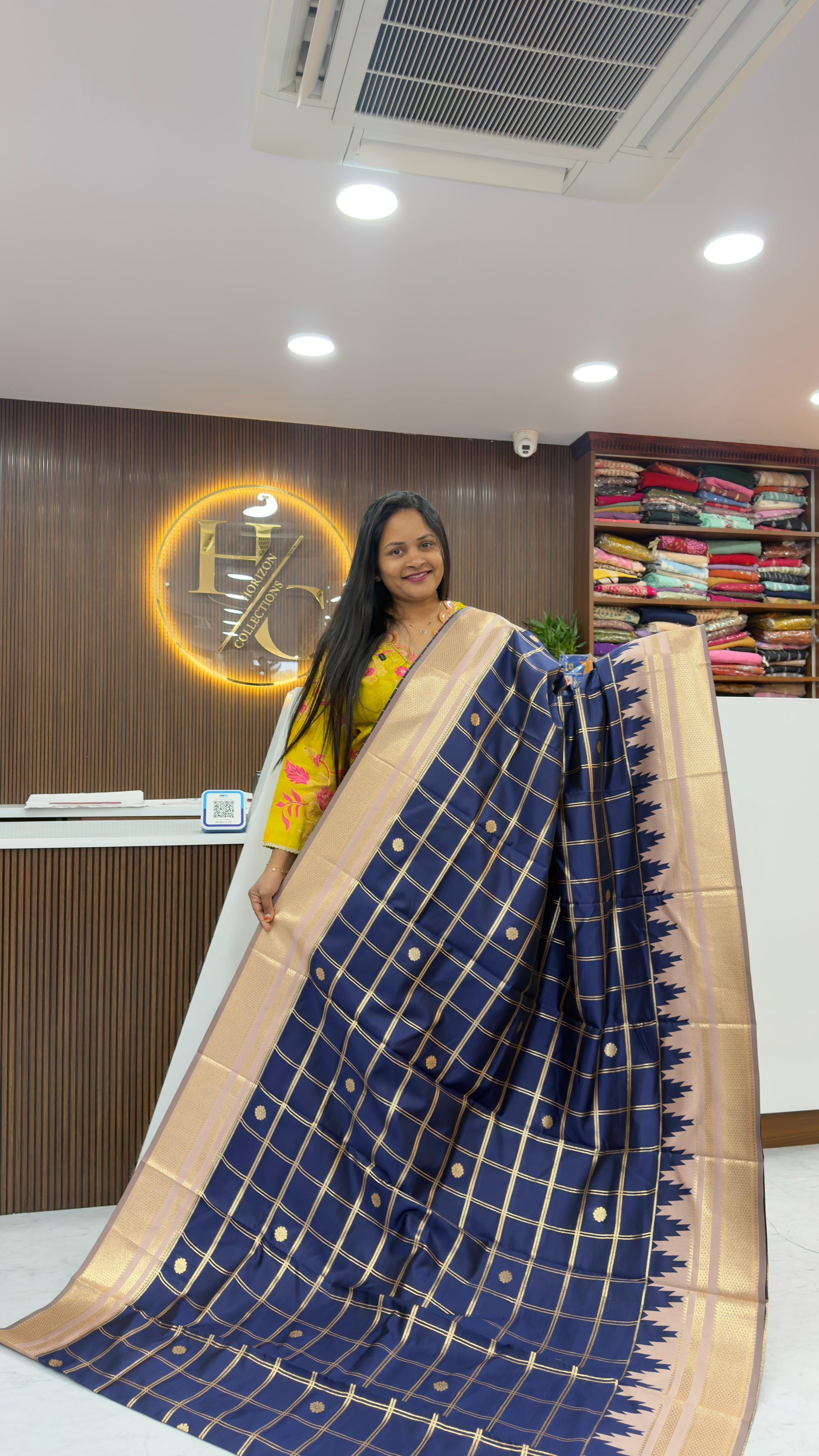 Vintage style Semi Gadwal pattern sarees