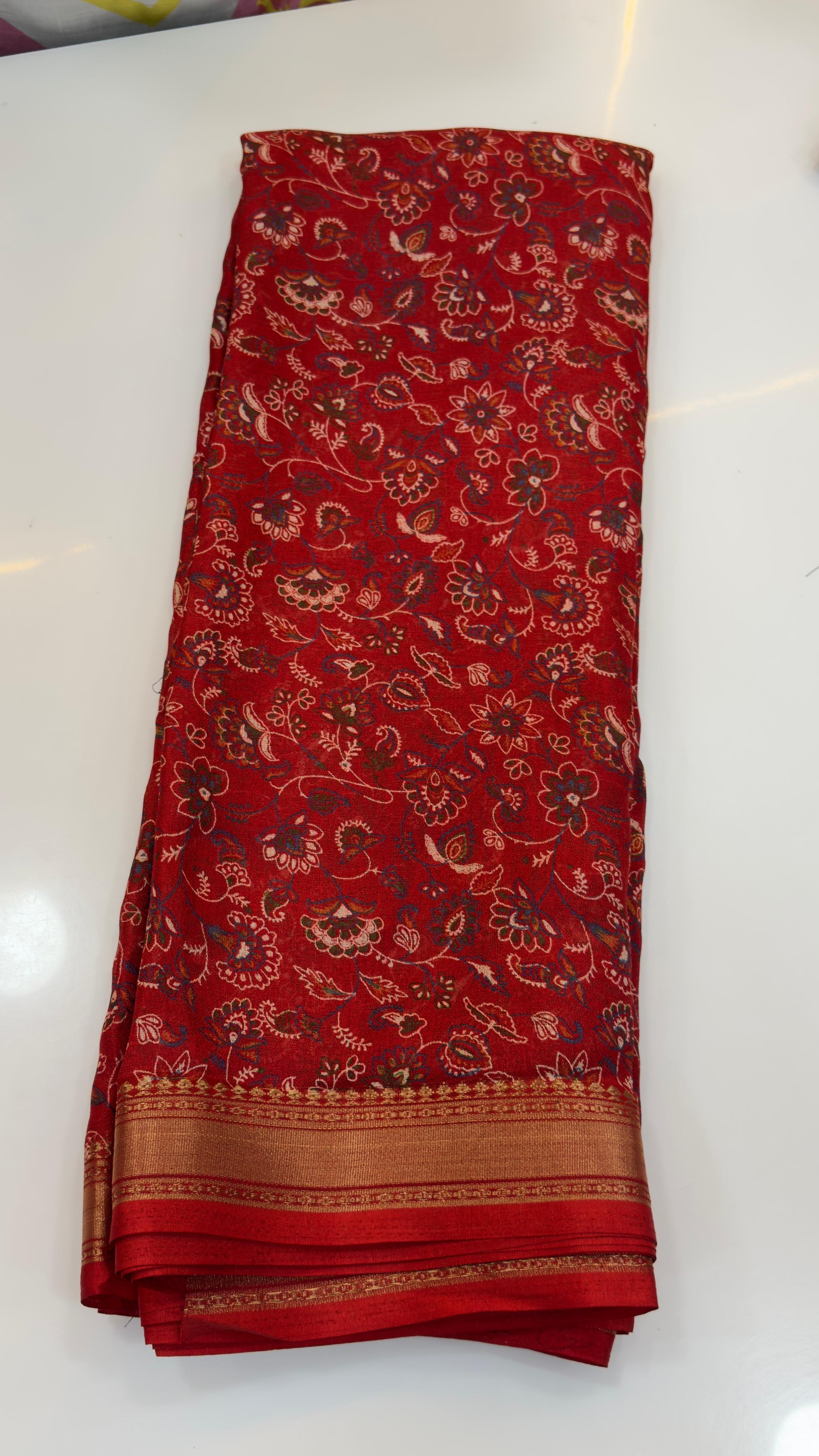 Kalamkari marshmallow sarees