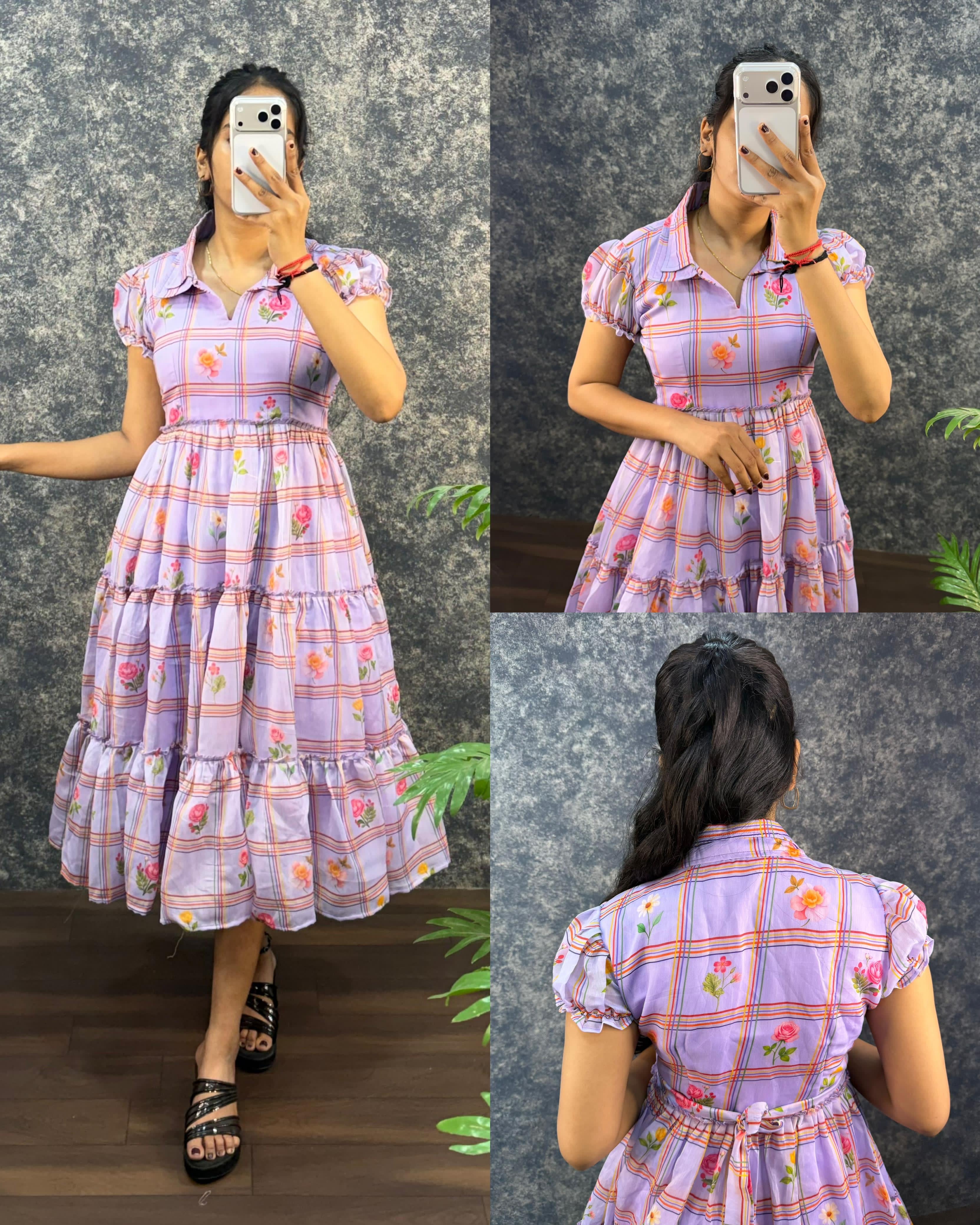 Pure soft mal chanderi frocks