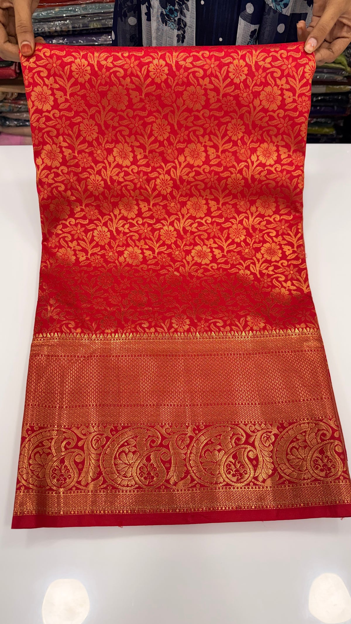 Bridal meenakari Pattu saree