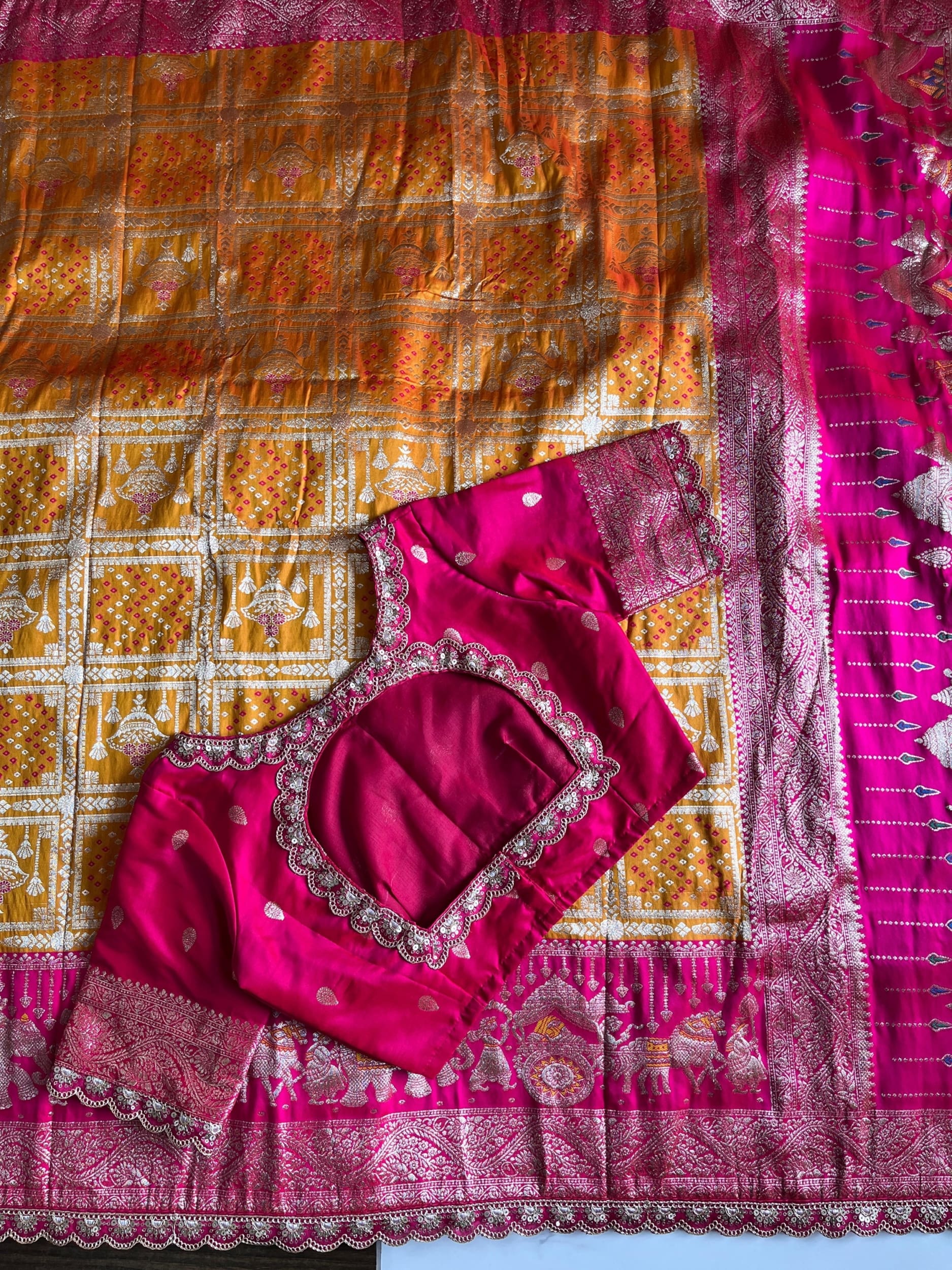 Dual Shade Patola Banarasi saree