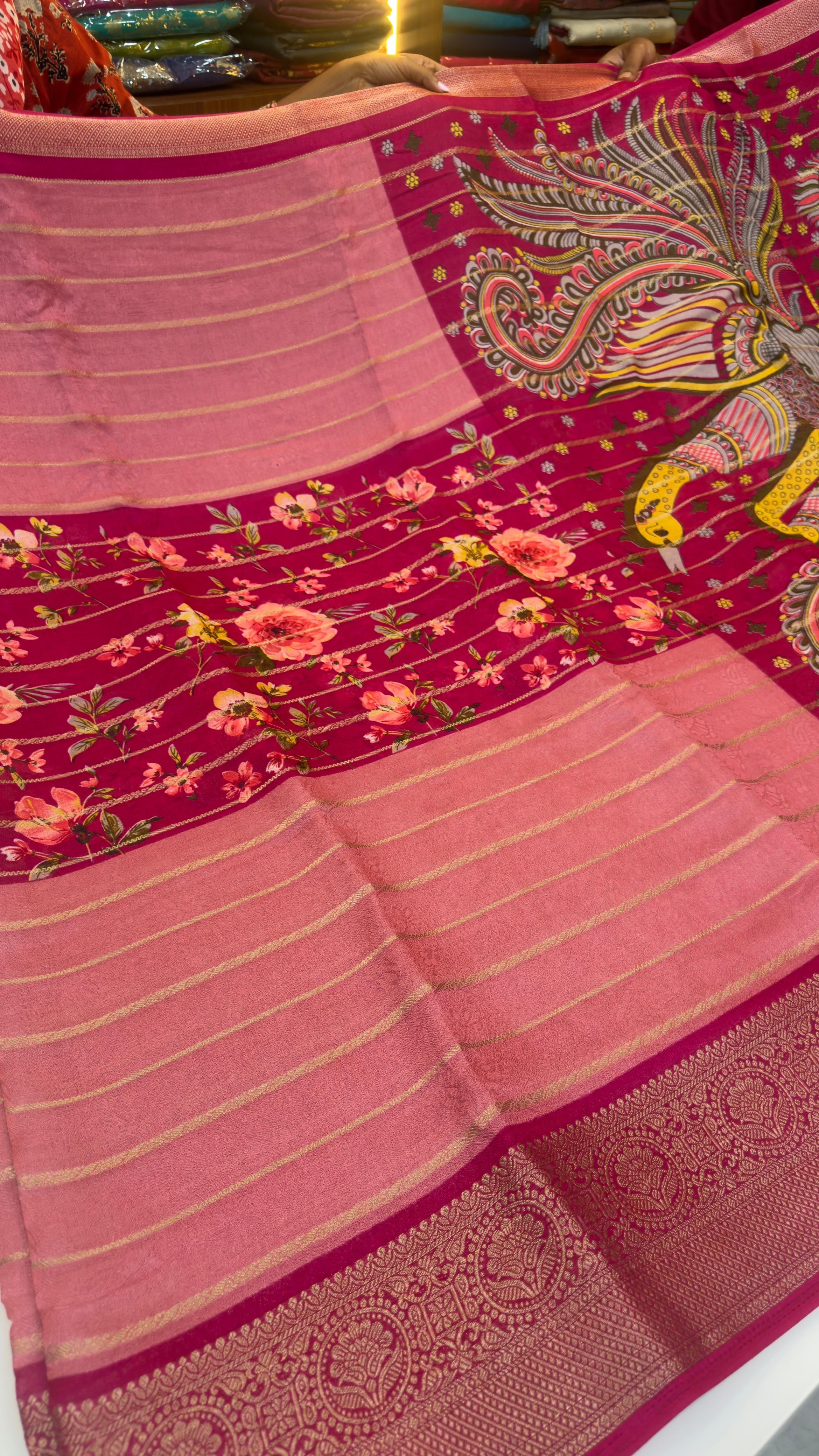 Center desgin sarees
