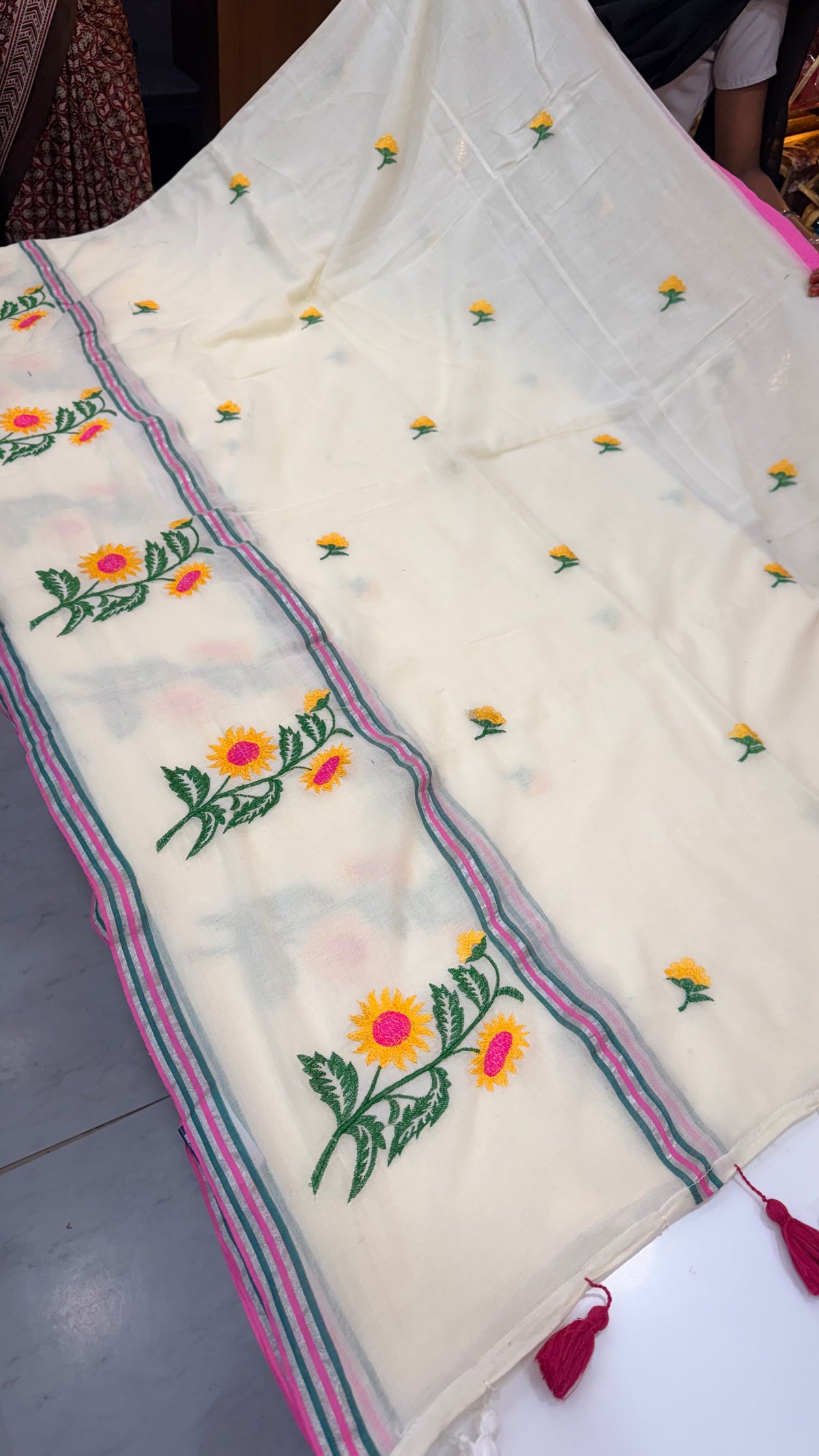 Mul cotton saree