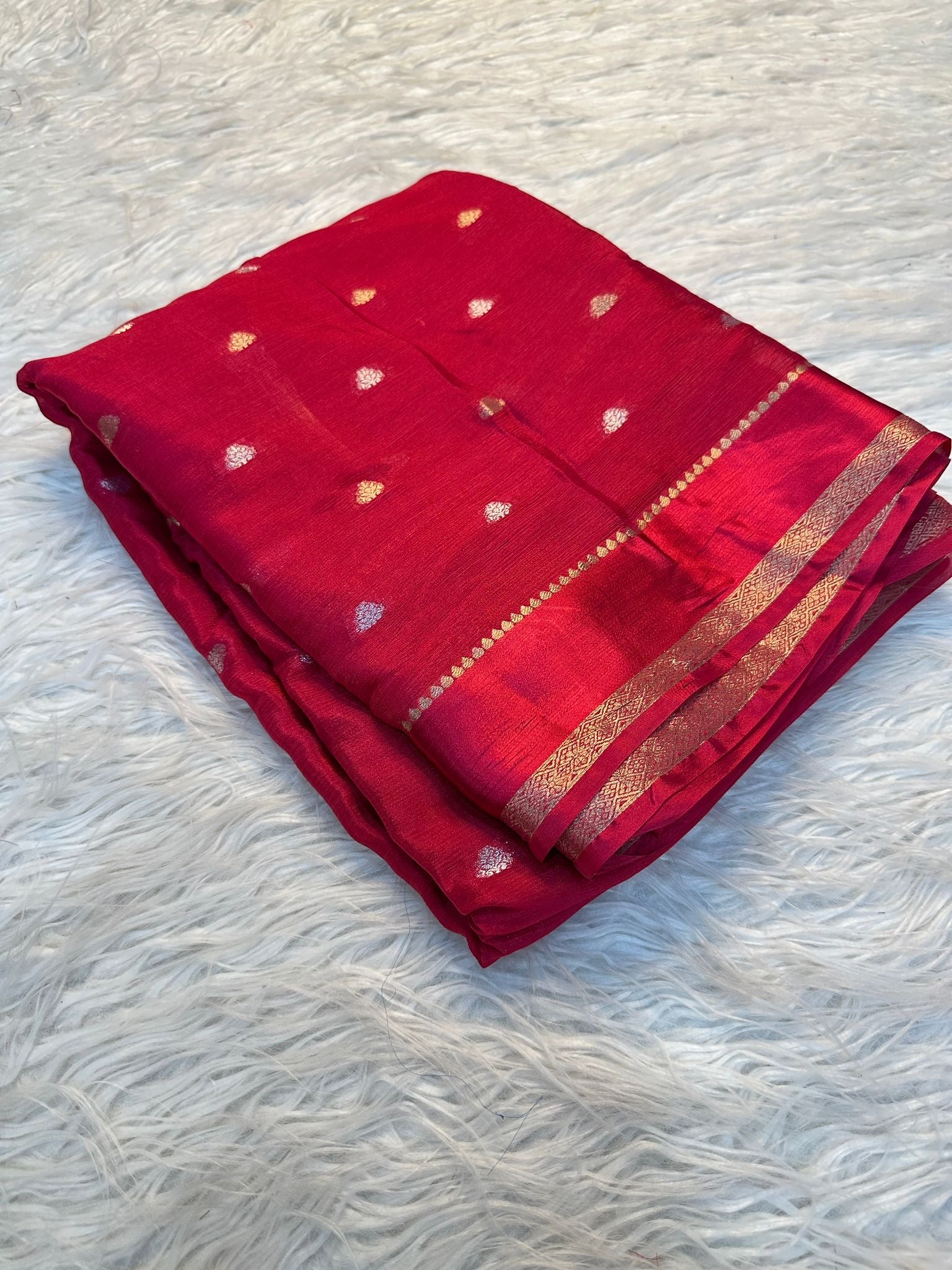 Pure chinon viscose saree