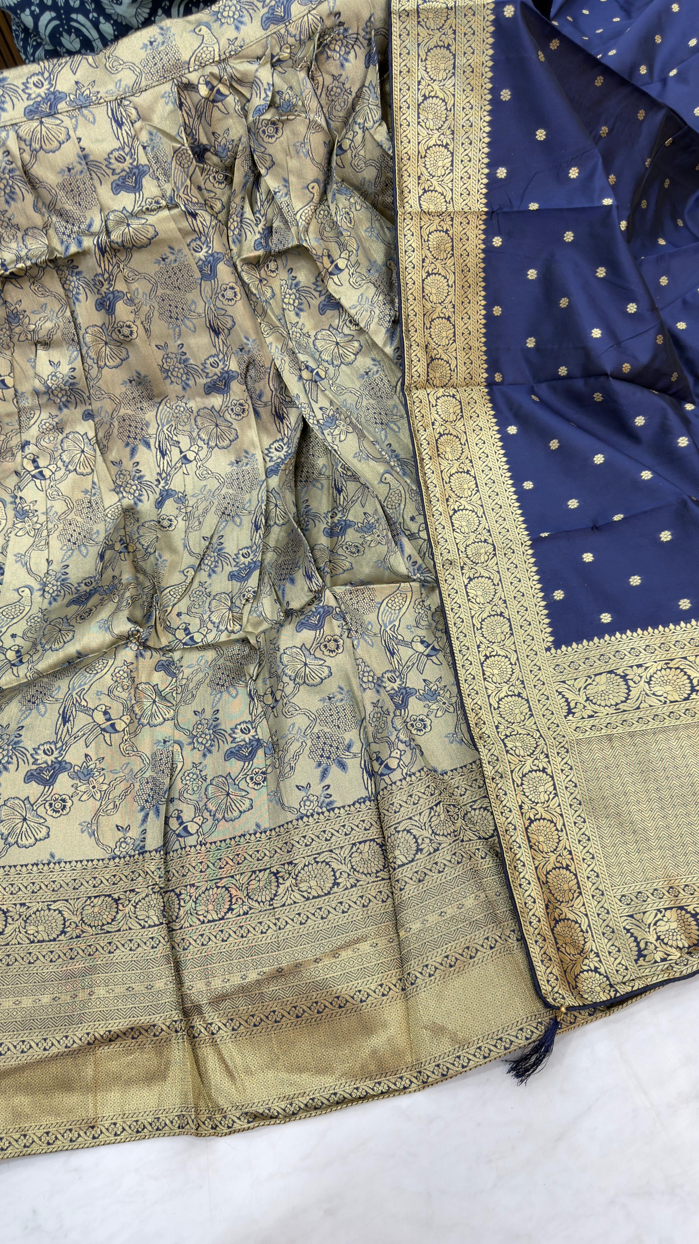 Semi Kanchi pattu Lehenga