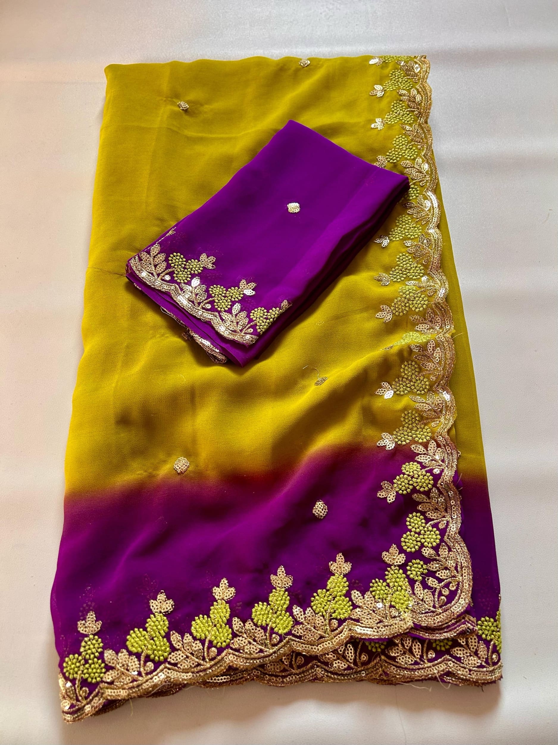 Dual Shade Saree