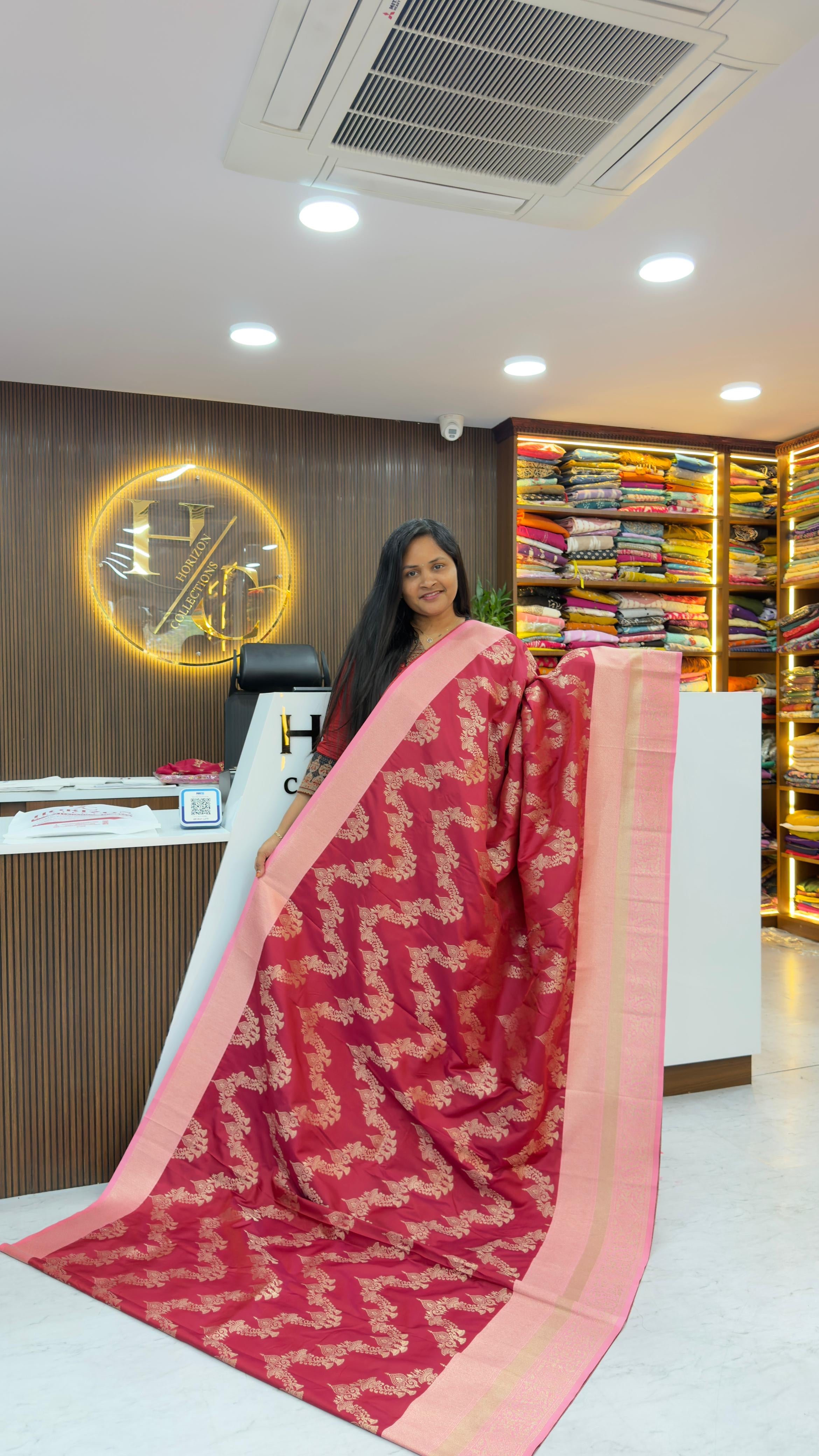 Kanjivaram style soft silk saree