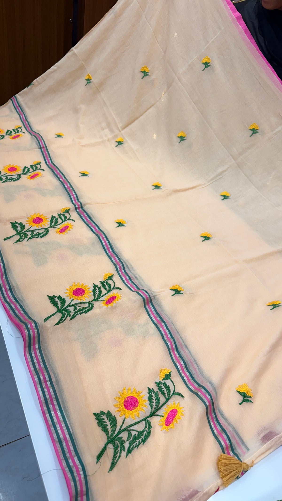 Mul cotton saree