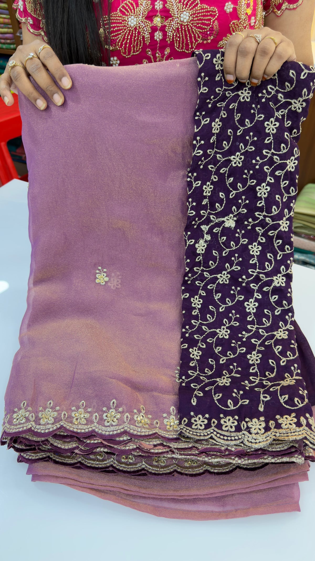 Soft tissue party Wear sarees