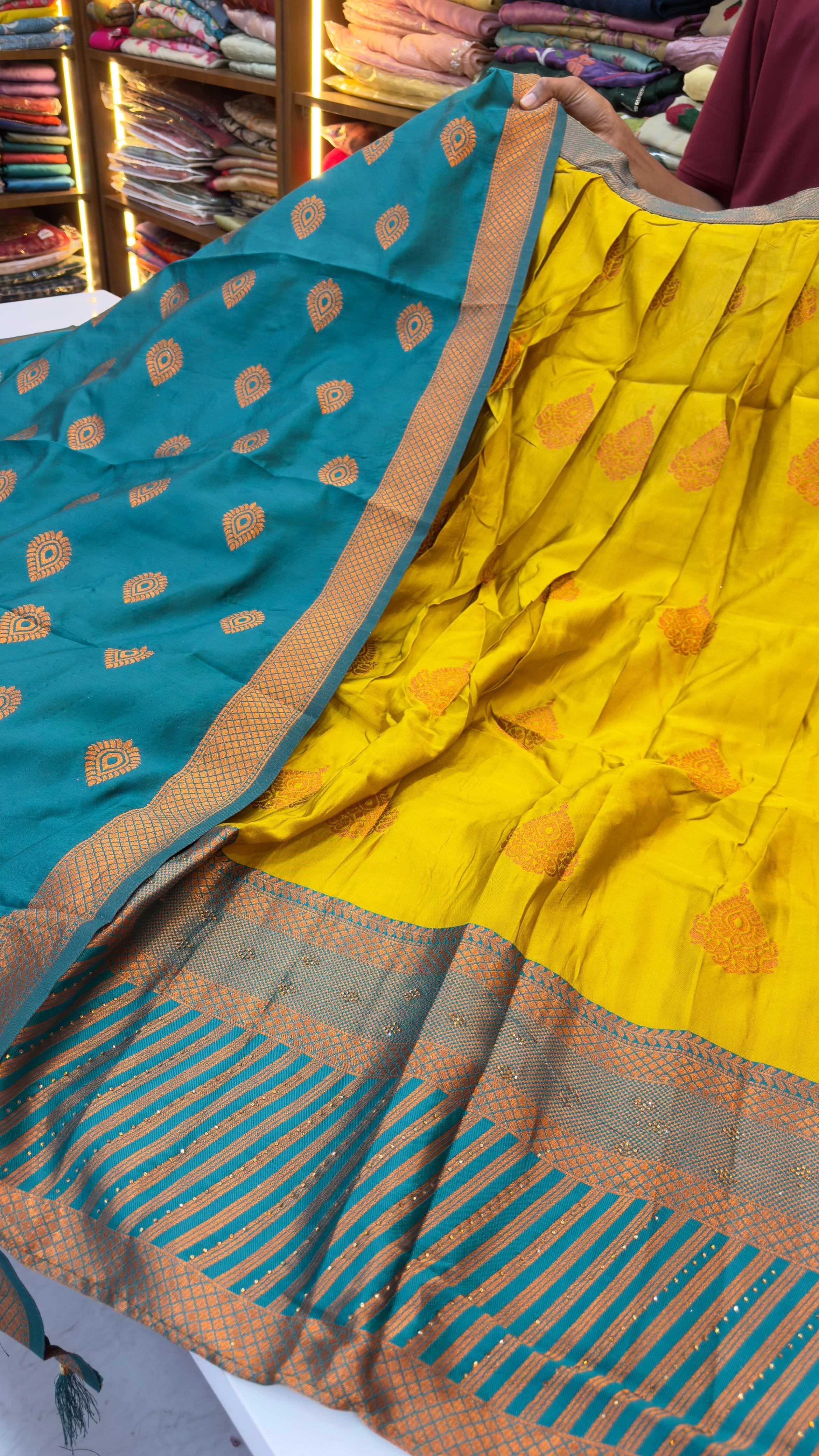 Semi pattu lehengas