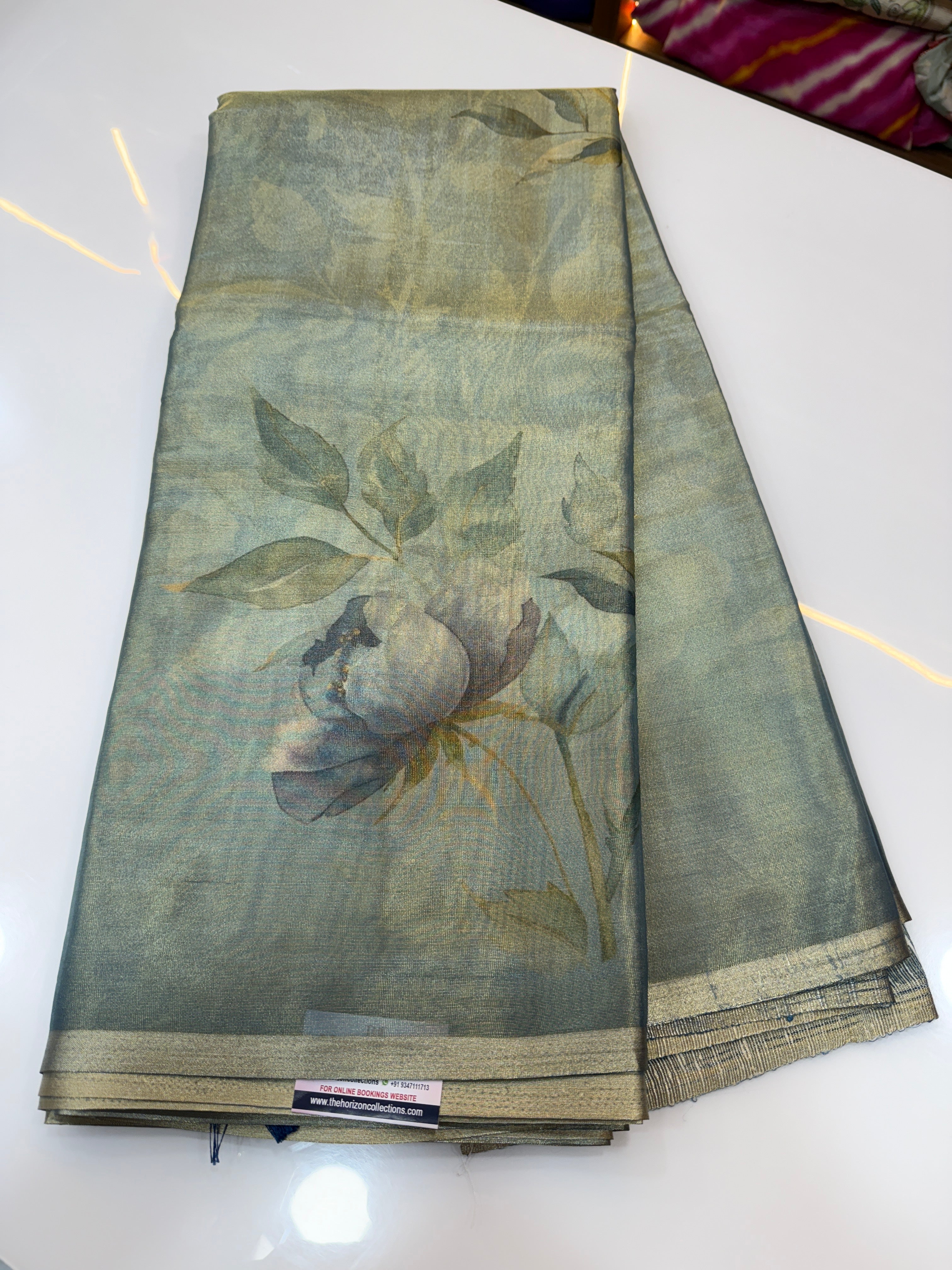 Soft floral organza saree