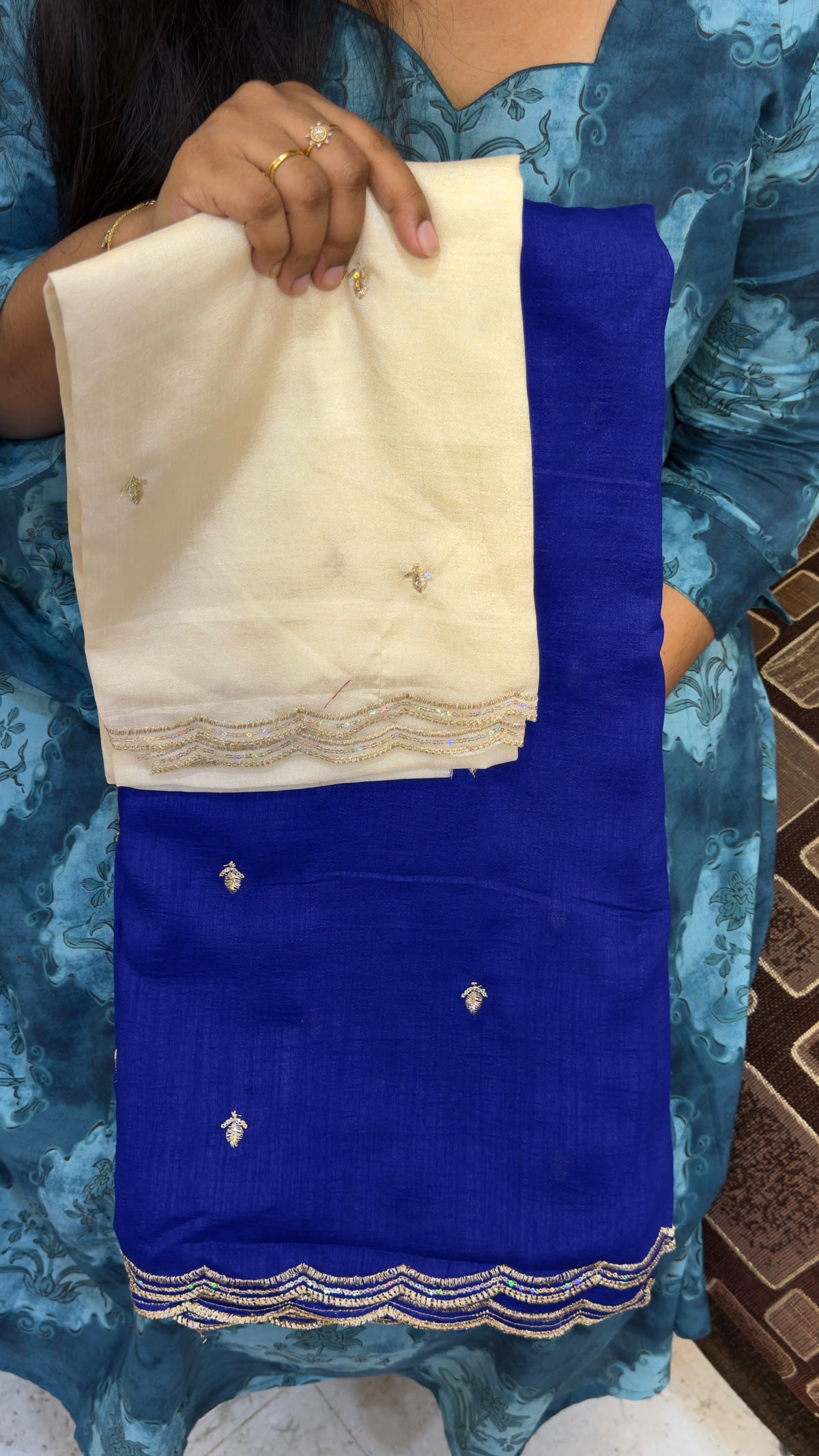 Vichitra silk sarees with blouse