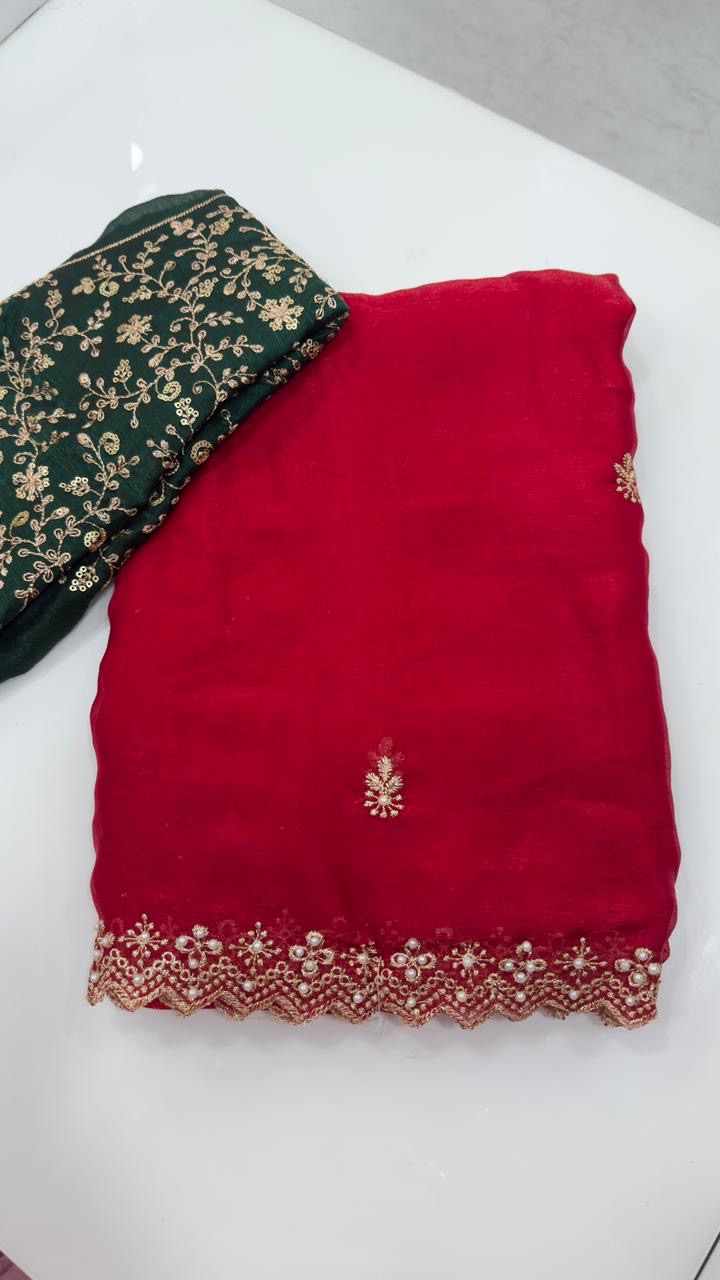 Fendy silk Party wear saree