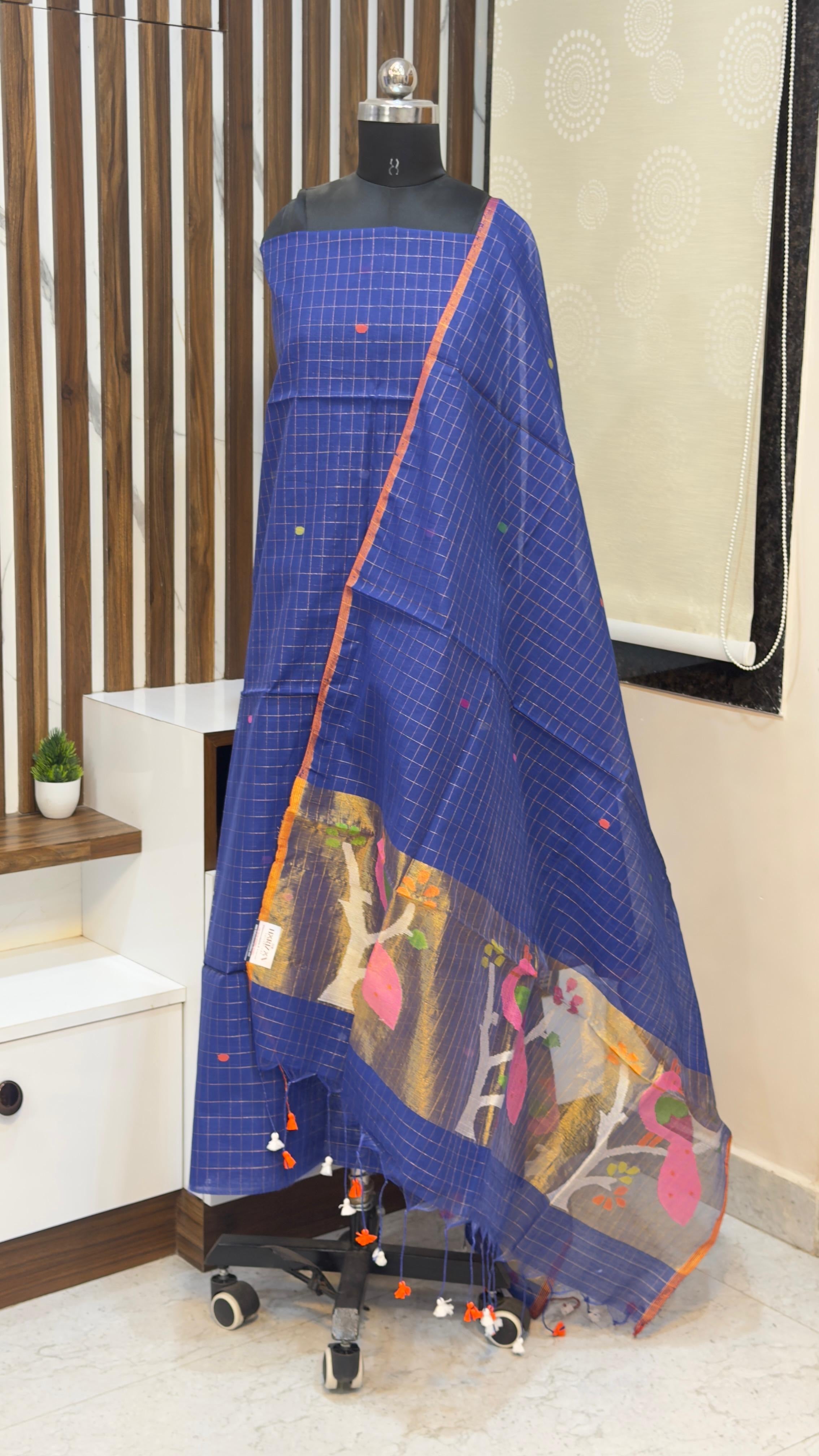 Handloom Muslin Jamdhani Dress materials