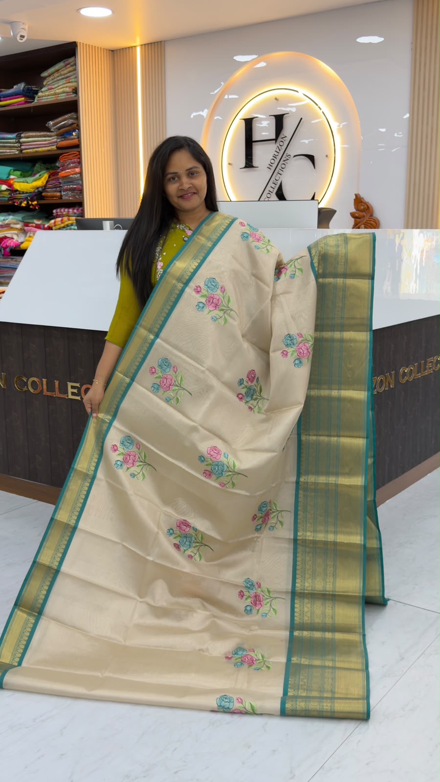 Tissue Banarasi with embroidery work