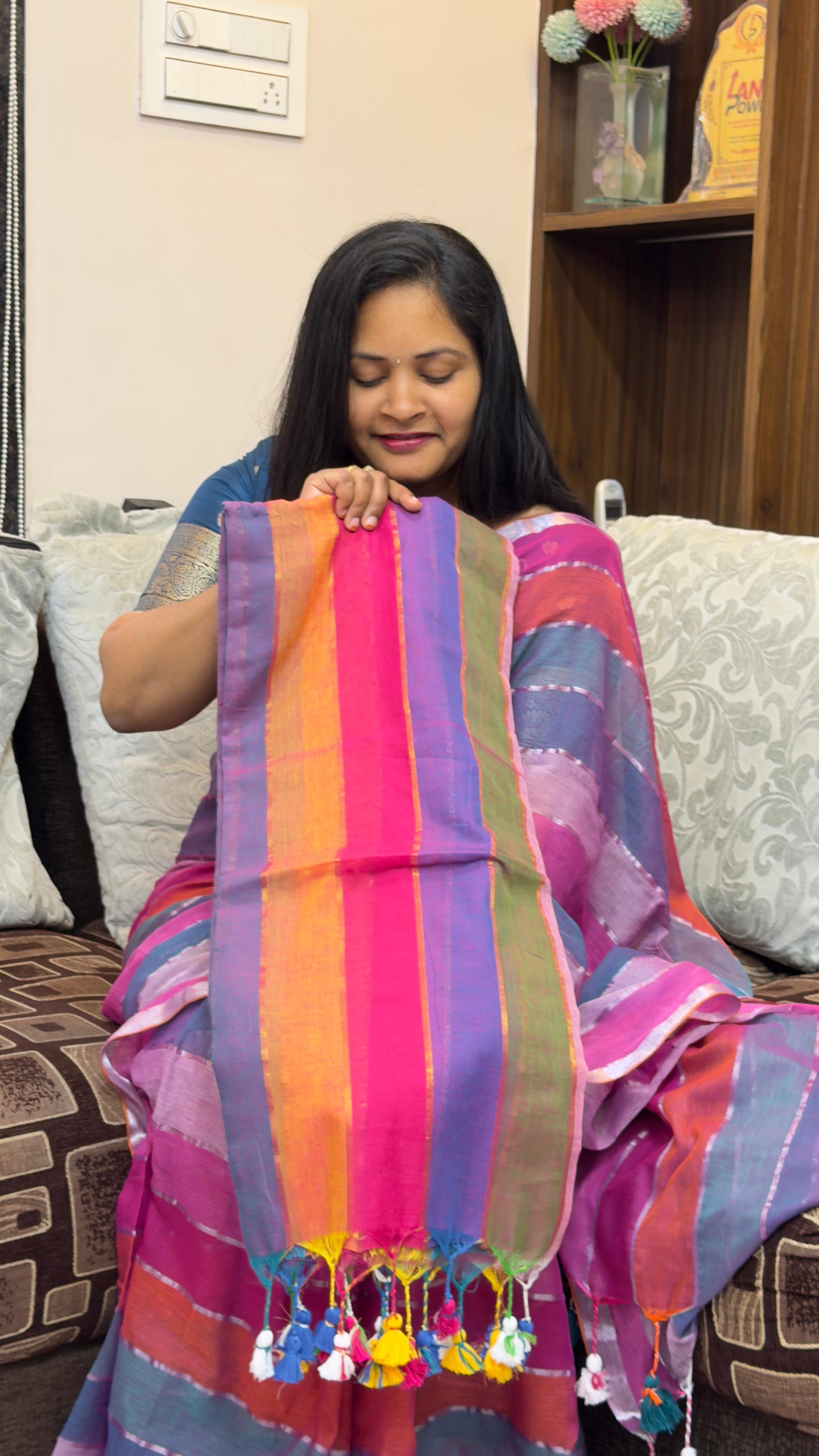 Mul cotton saree
