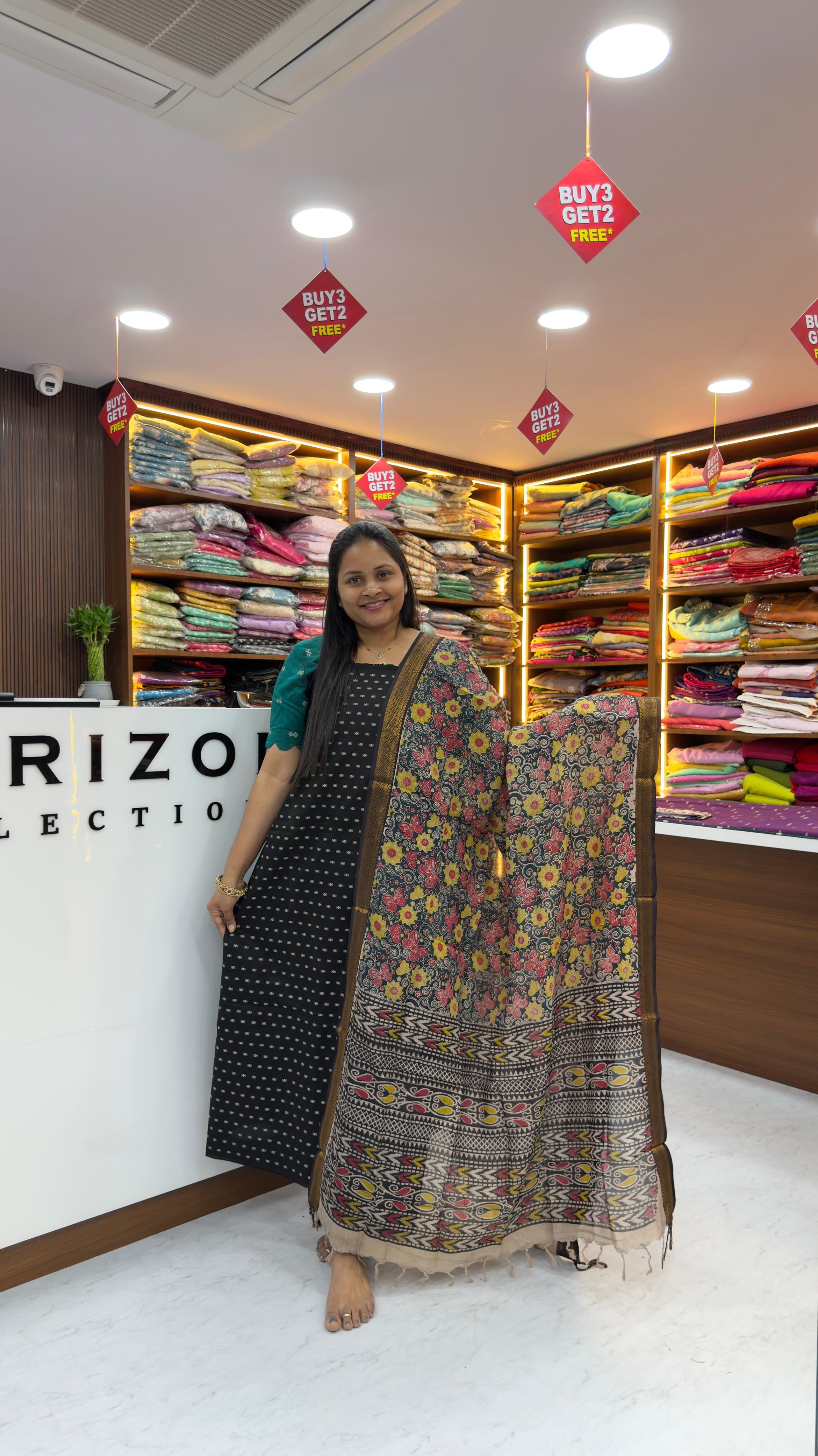Raw silk dress materials