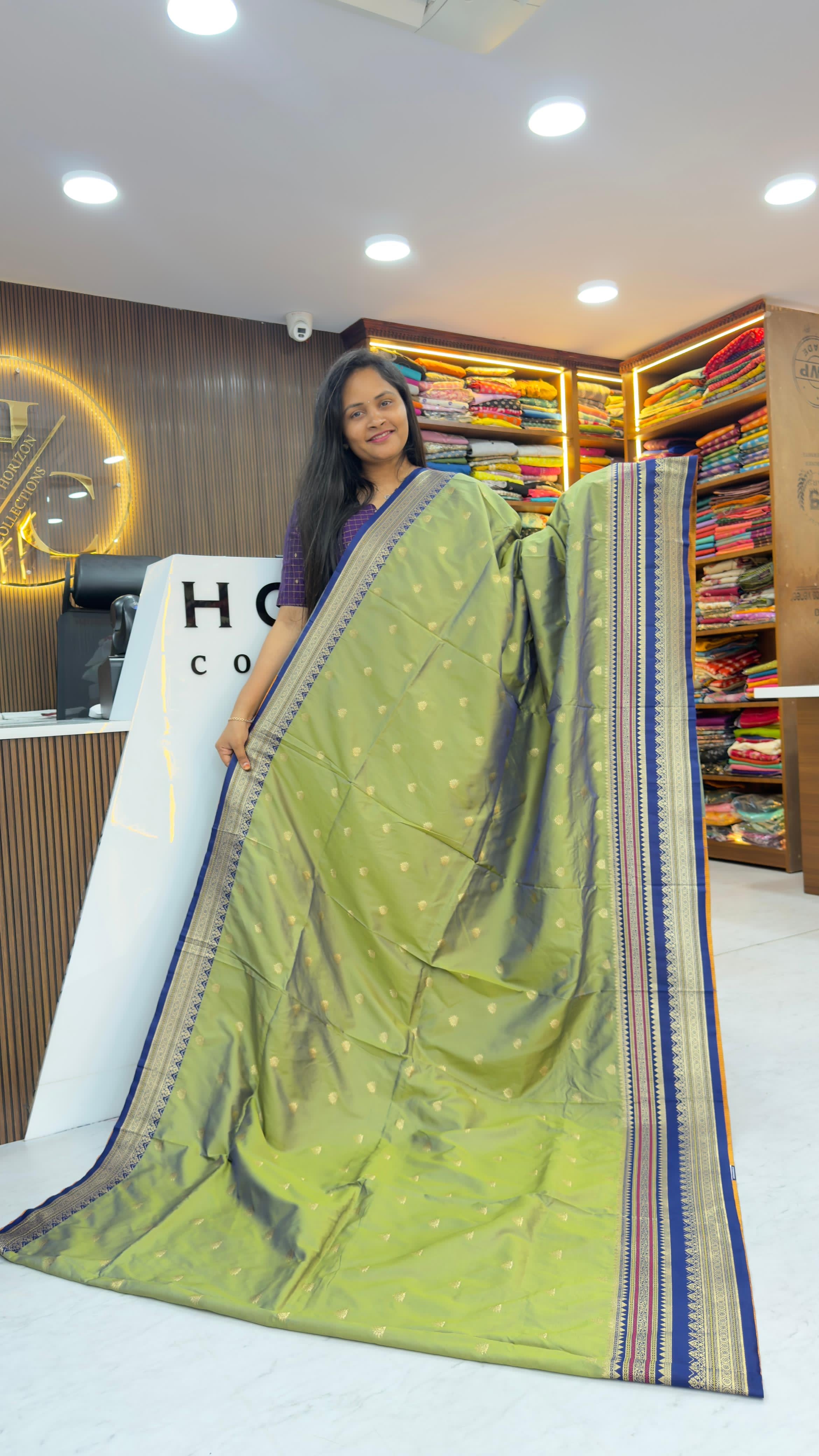 Semi Gadwal inspired sarees in soft silk sarees