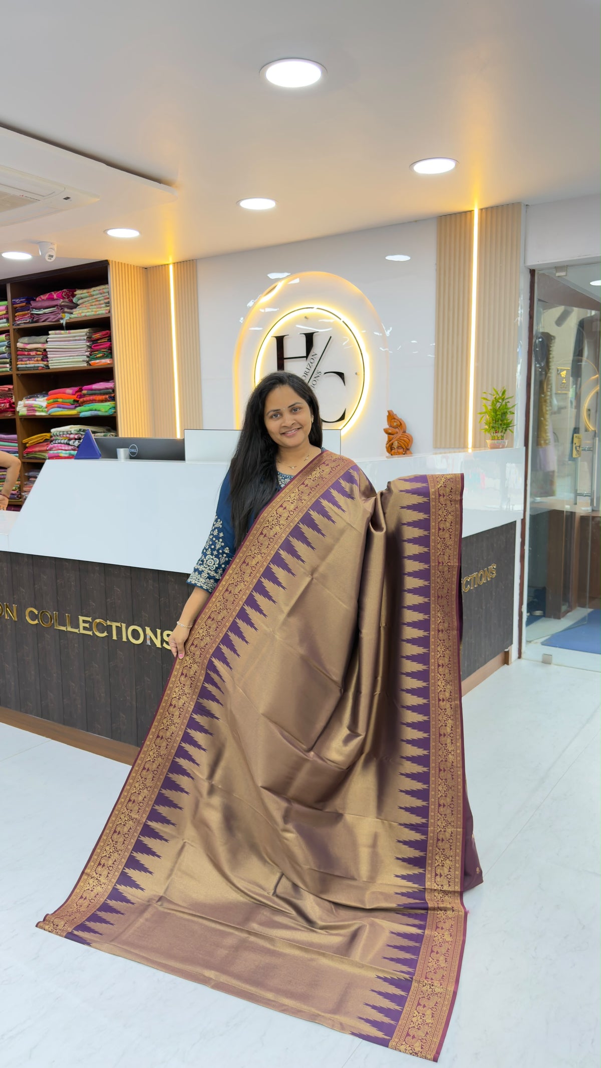 Kanchivaram inspired Pattu saree