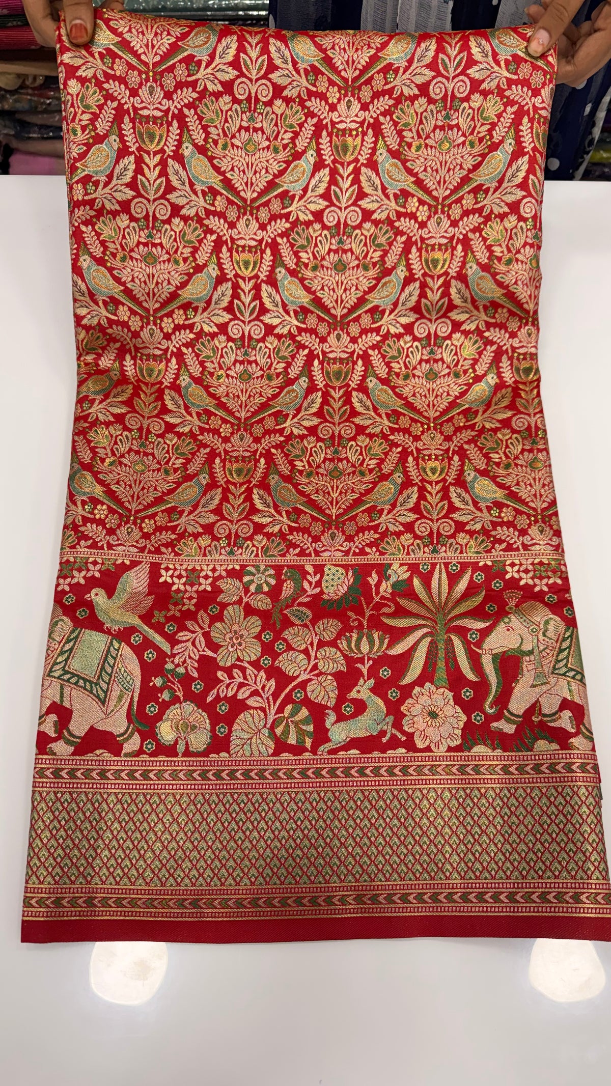 Bridal meenakari Pattu saree