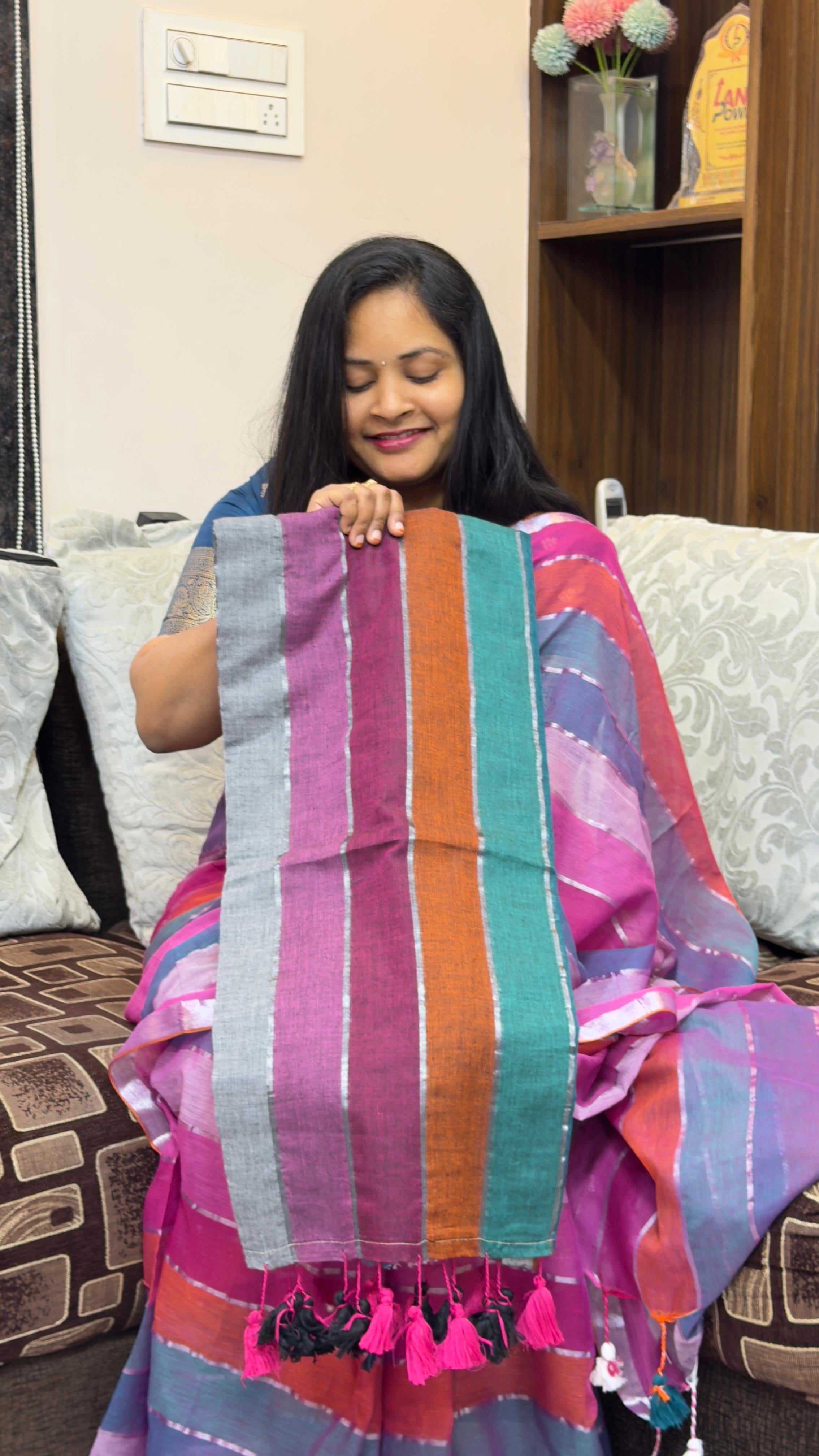Mul cotton saree
