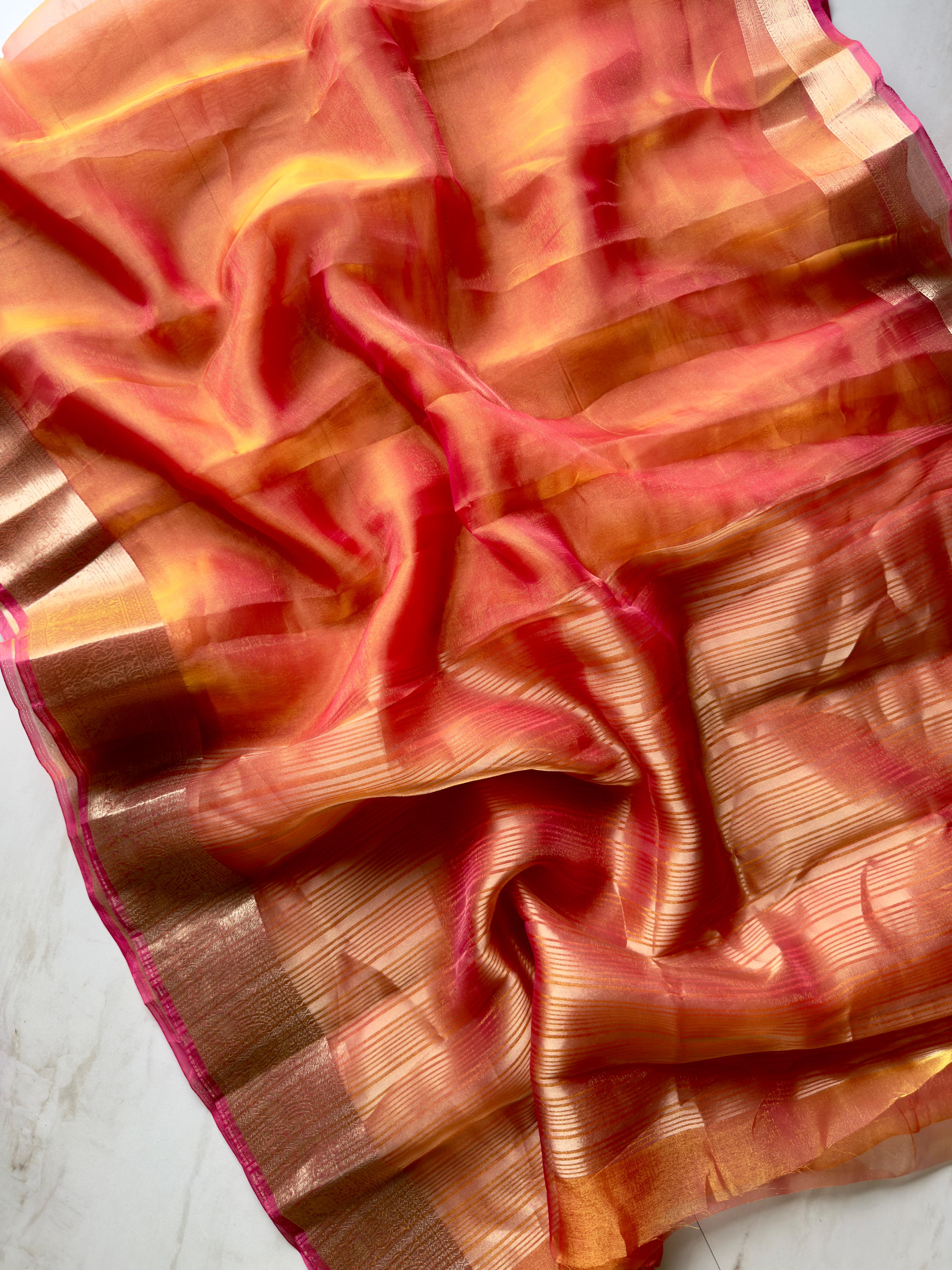 Organza tissue saree