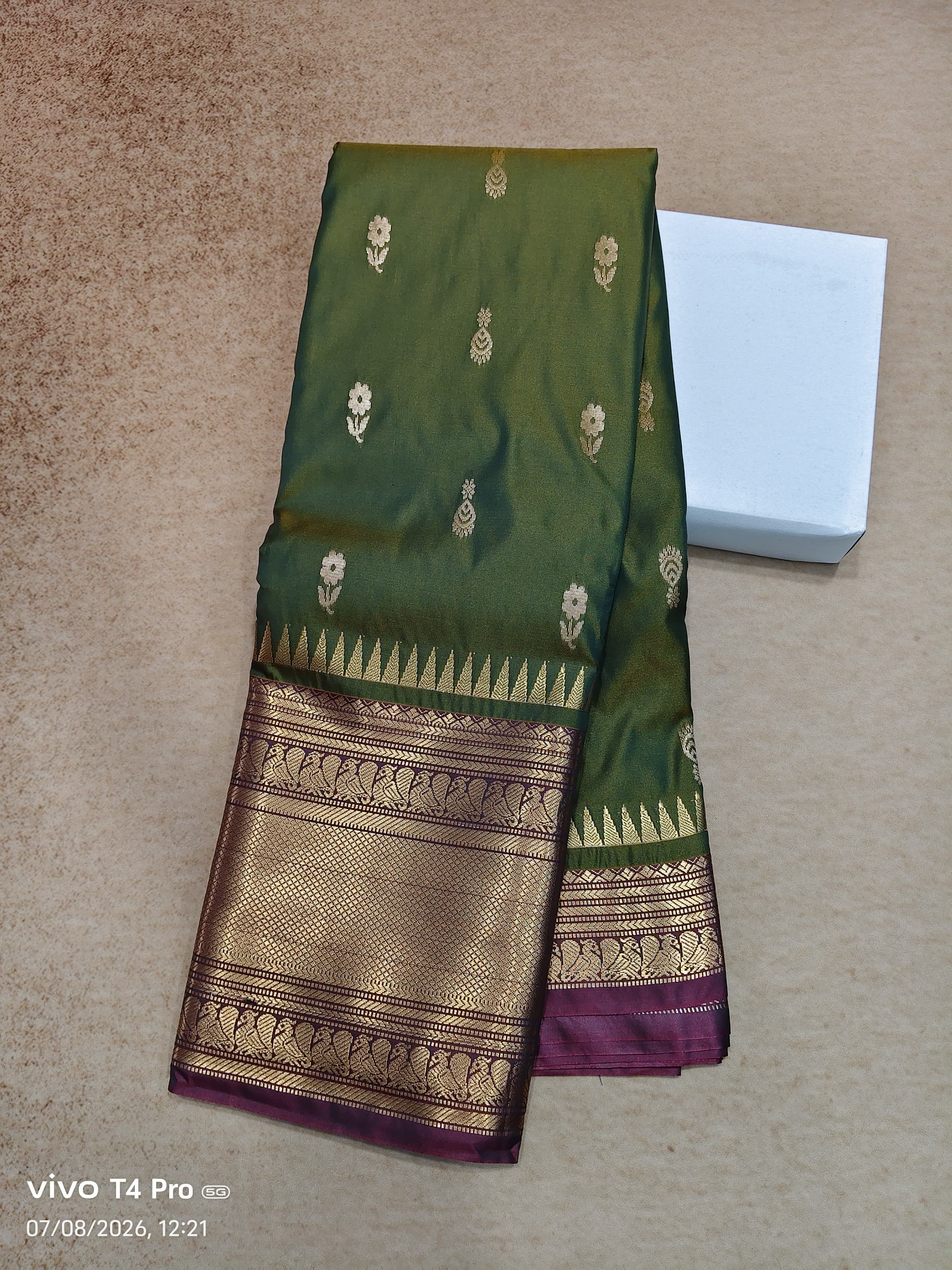 Vintage semi Kanchi pattu sarees