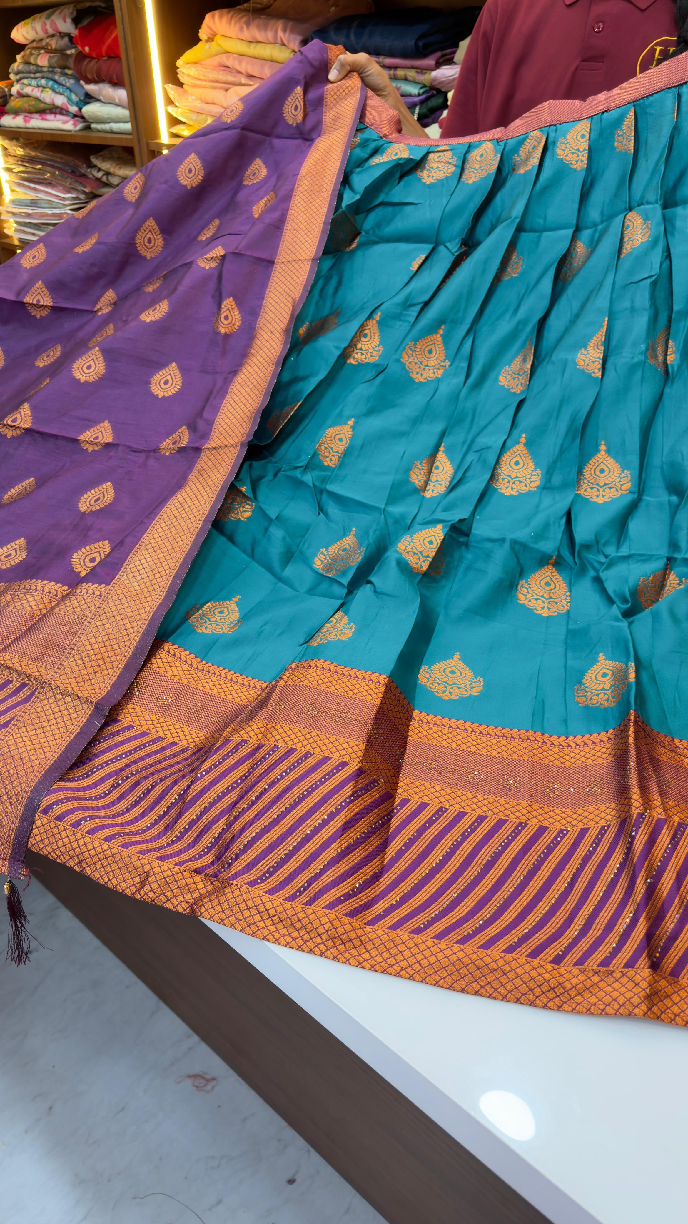 Semi pattu lehengas