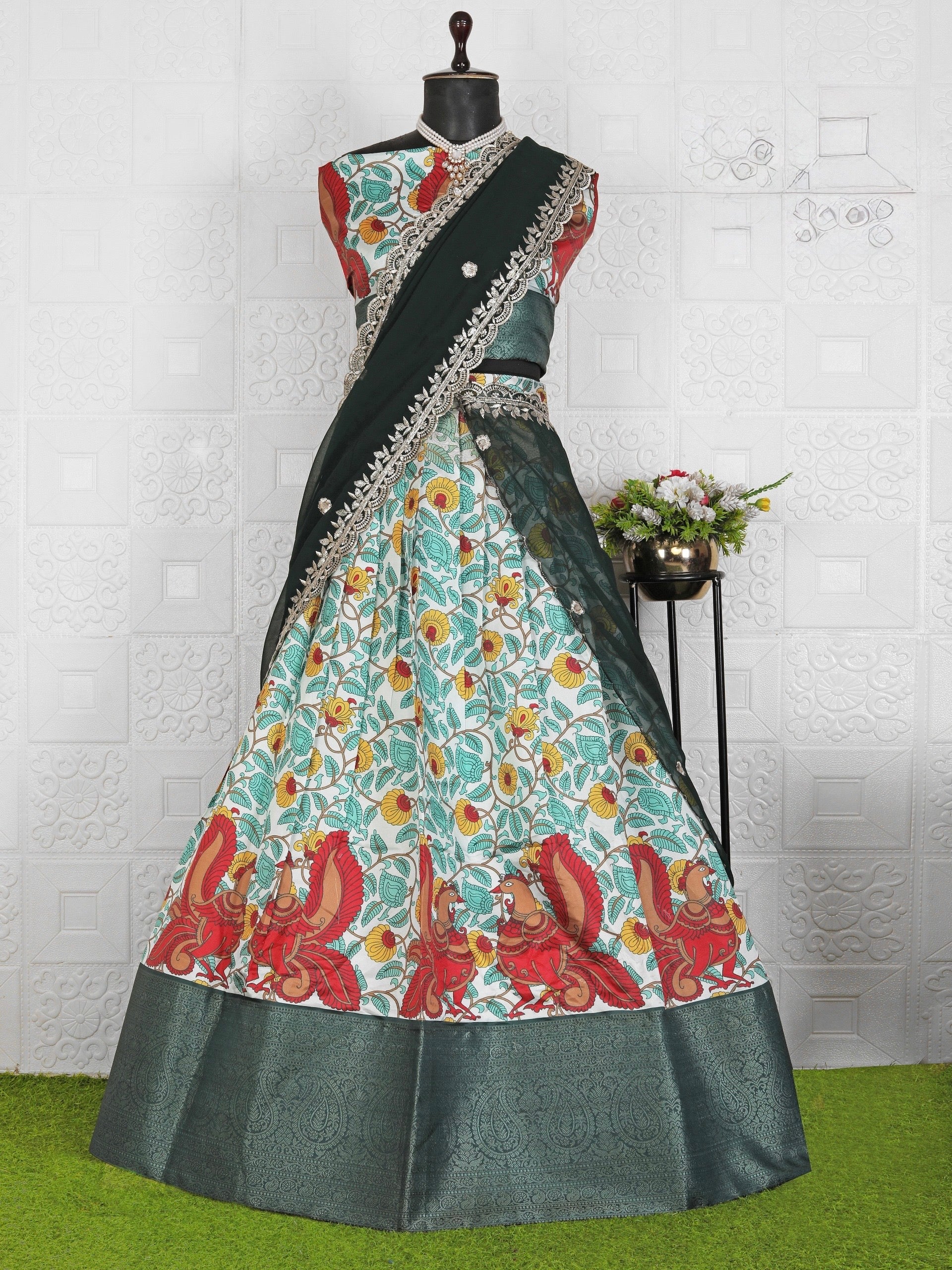 Kalamkari digital print lehengas