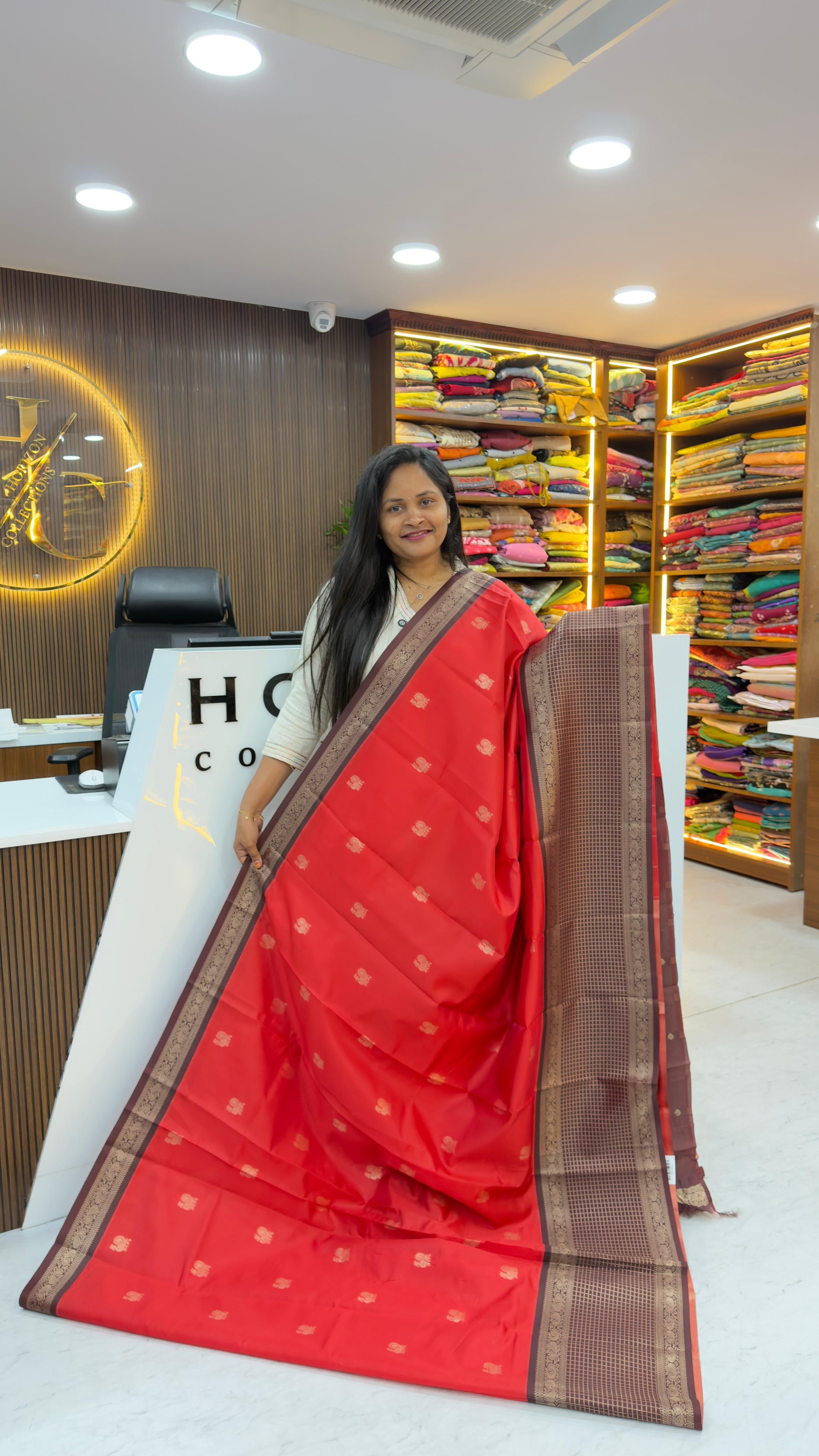 Soft vintage style sarees with chexs sarees