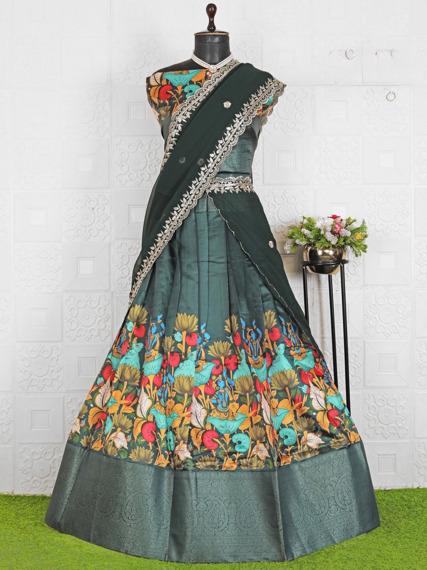 Kalamkari digital print lehengas